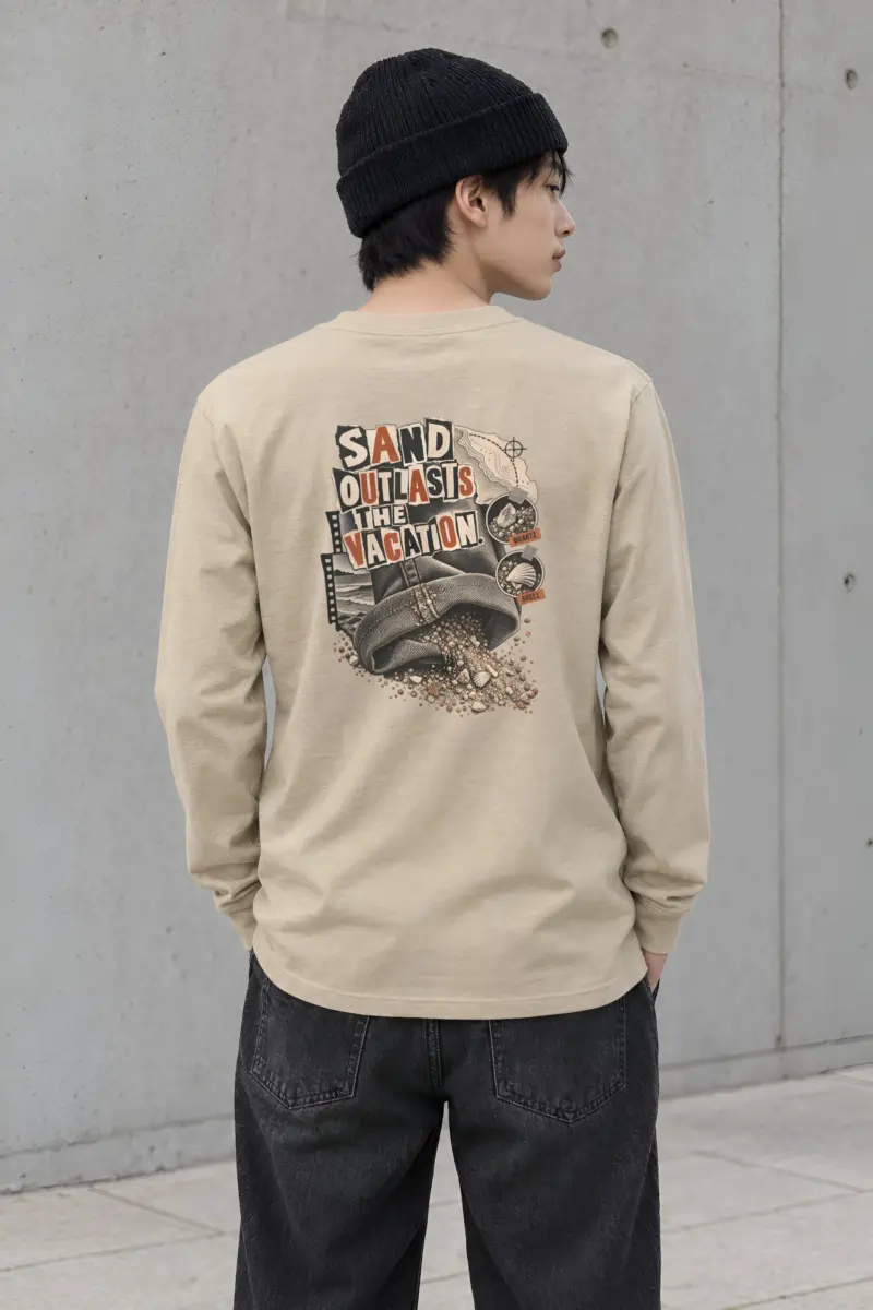 "Sand Outlasts The Vacation" Unisex Longsleeve T-shirt