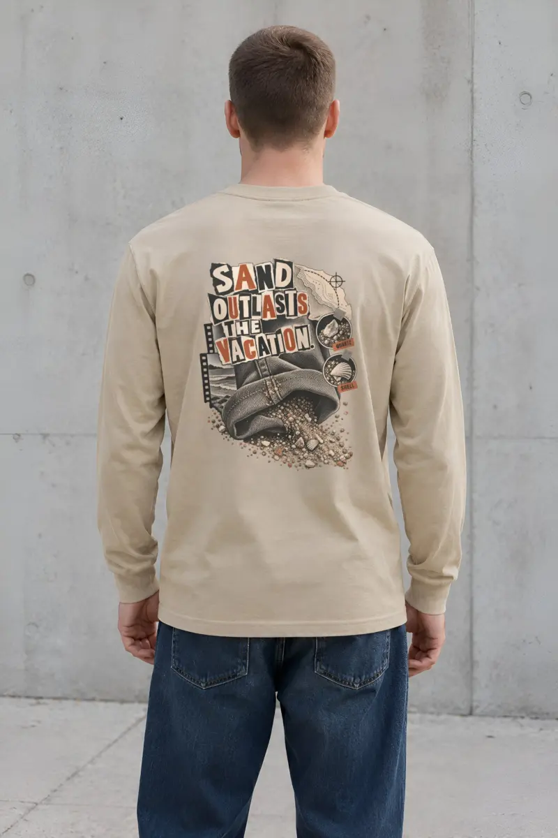 "Sand Outlasts The Vacation" Unisex Longsleeve T-shirt