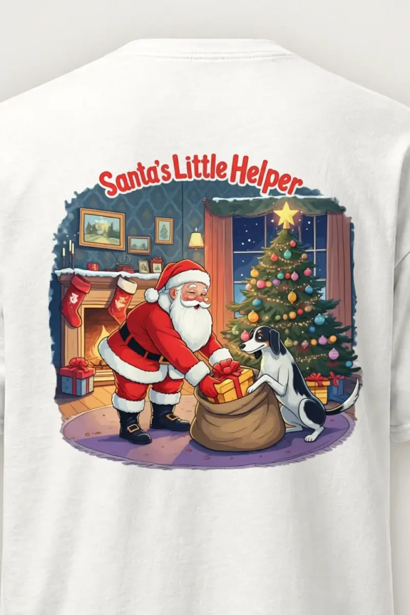 "Santa’s Little Helper" Heavyweight Unisex Crewneck T-shirt
