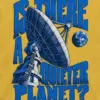 "Satellite Dish And Planet" Unisex Longsleeve T-shirt - the graphic up close