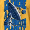 "Satellite Dish And Planet" Unisex Longsleeve T-shirt - the graphic up close