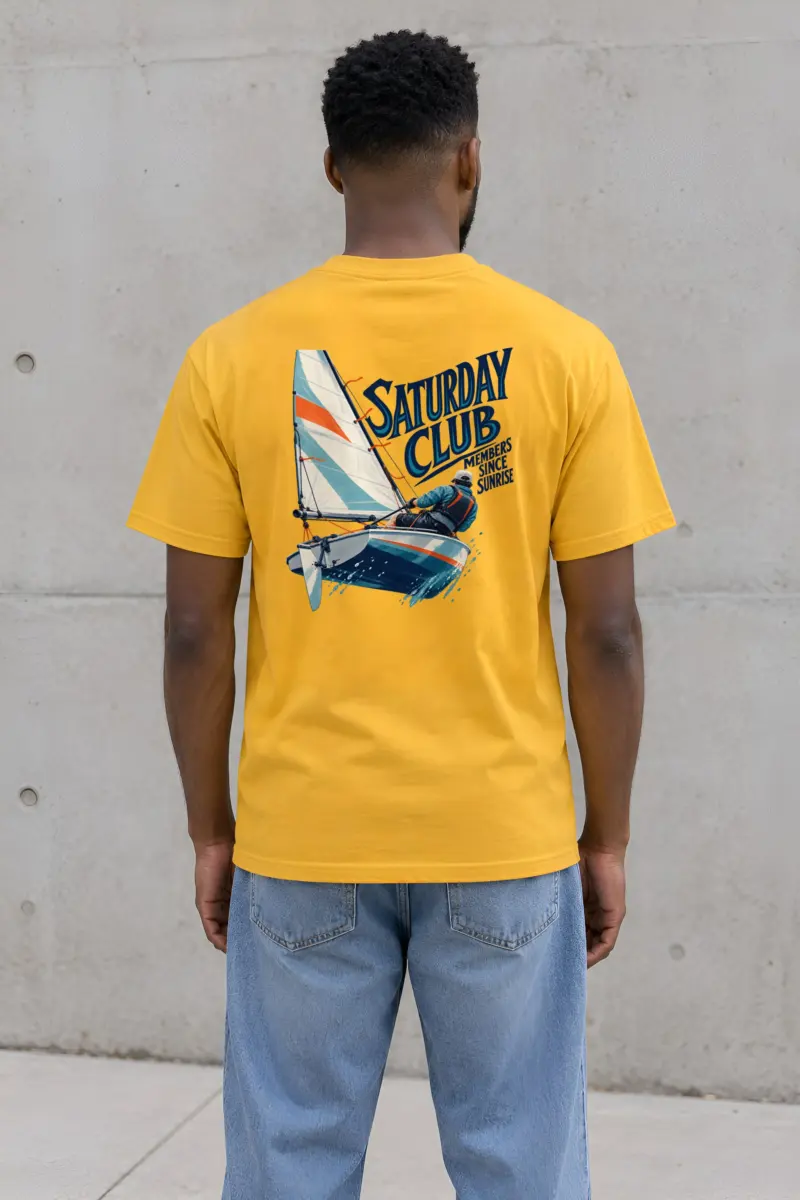 “Saturday Club Members Since Sunrise” Heavyweight Unisex Crewneck T-shirt