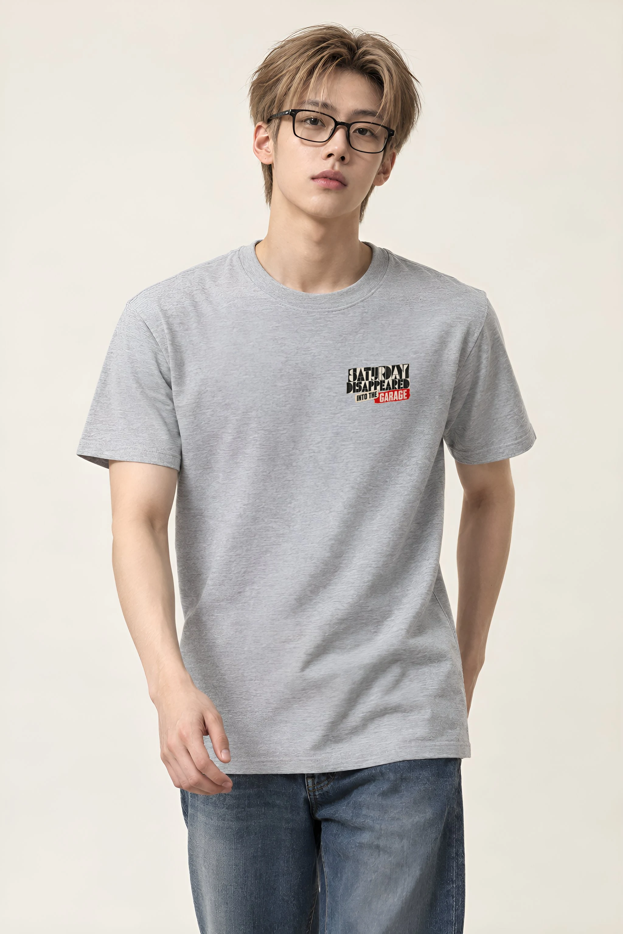"Saturday Disappeared Into the Garage" Heavyweight Unisex Crewneck T-shirt