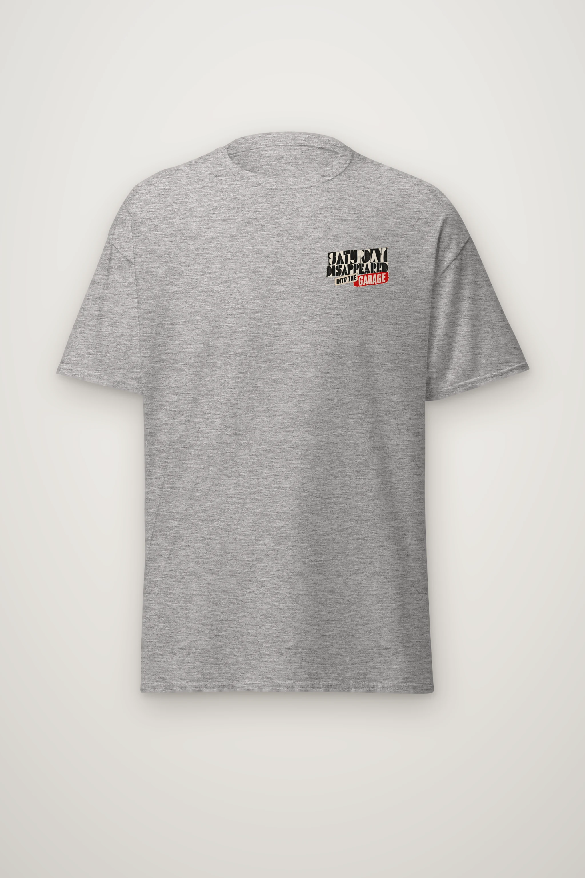 "Saturday Disappeared Into the Garage" Heavyweight Unisex Crewneck T-shirt
