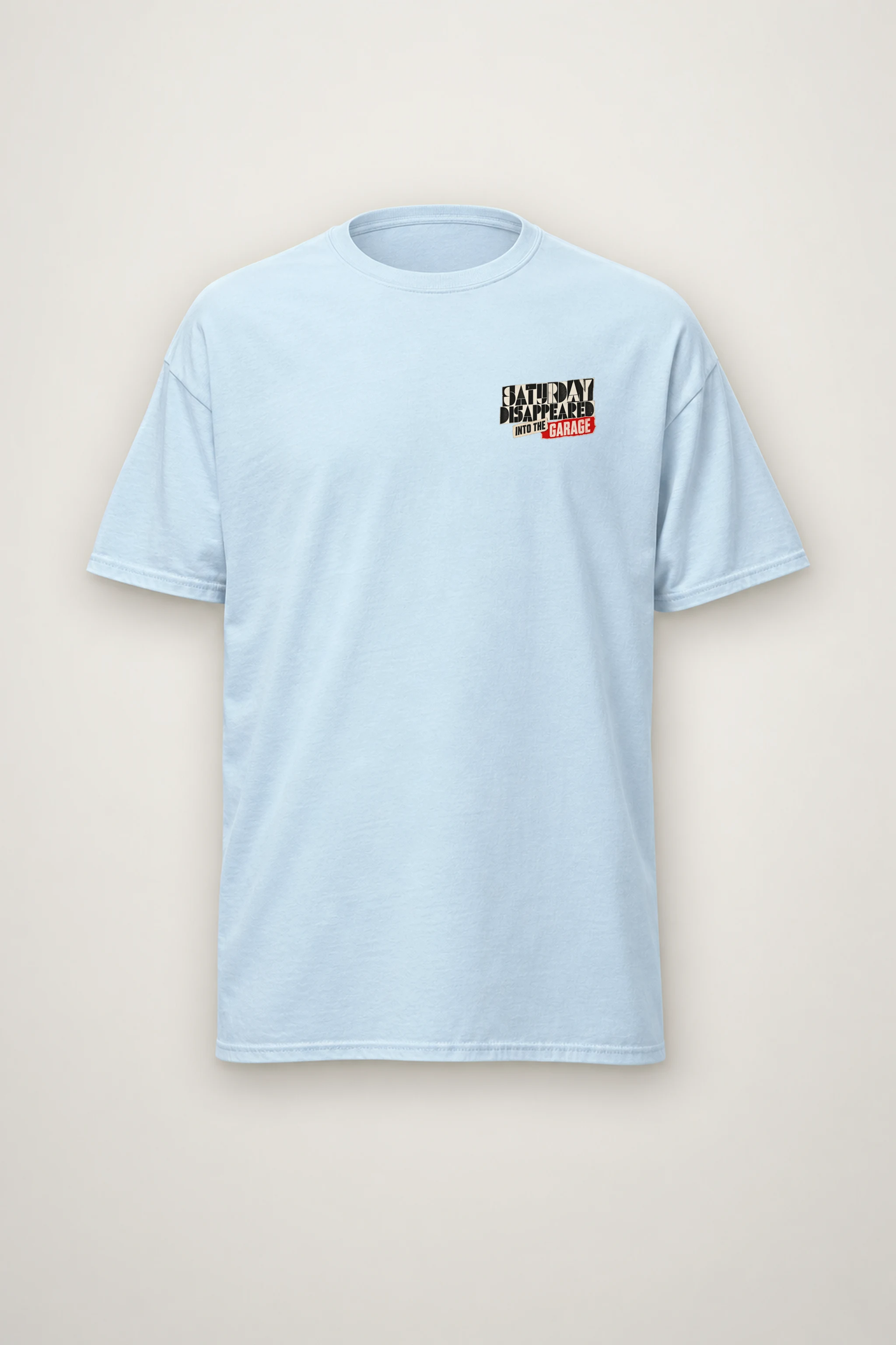 "Saturday Disappeared Into the Garage" Heavyweight Unisex Crewneck T-shirt