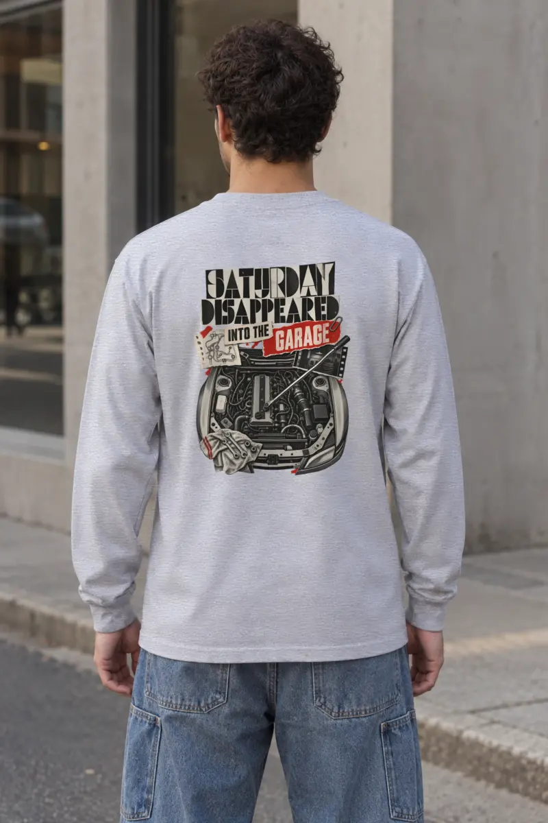 "Saturday Disappeared Into the Garage" Unisex Longsleeve T-shirt