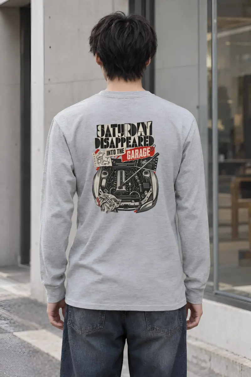 "Saturday Disappeared Into the Garage" Unisex Longsleeve T-shirt