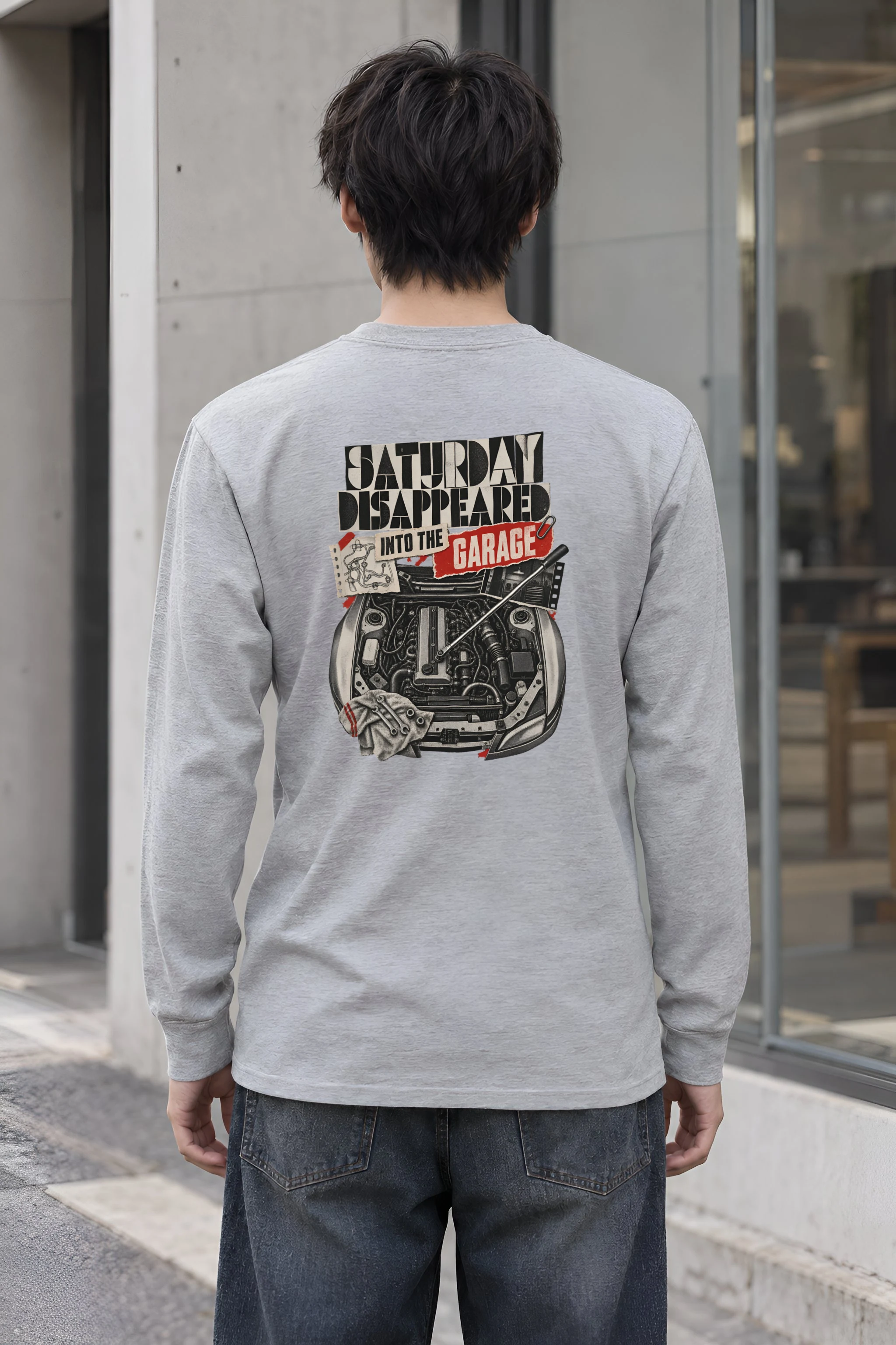"Saturday Disappeared Into the Garage" Unisex Longsleeve T-shirt