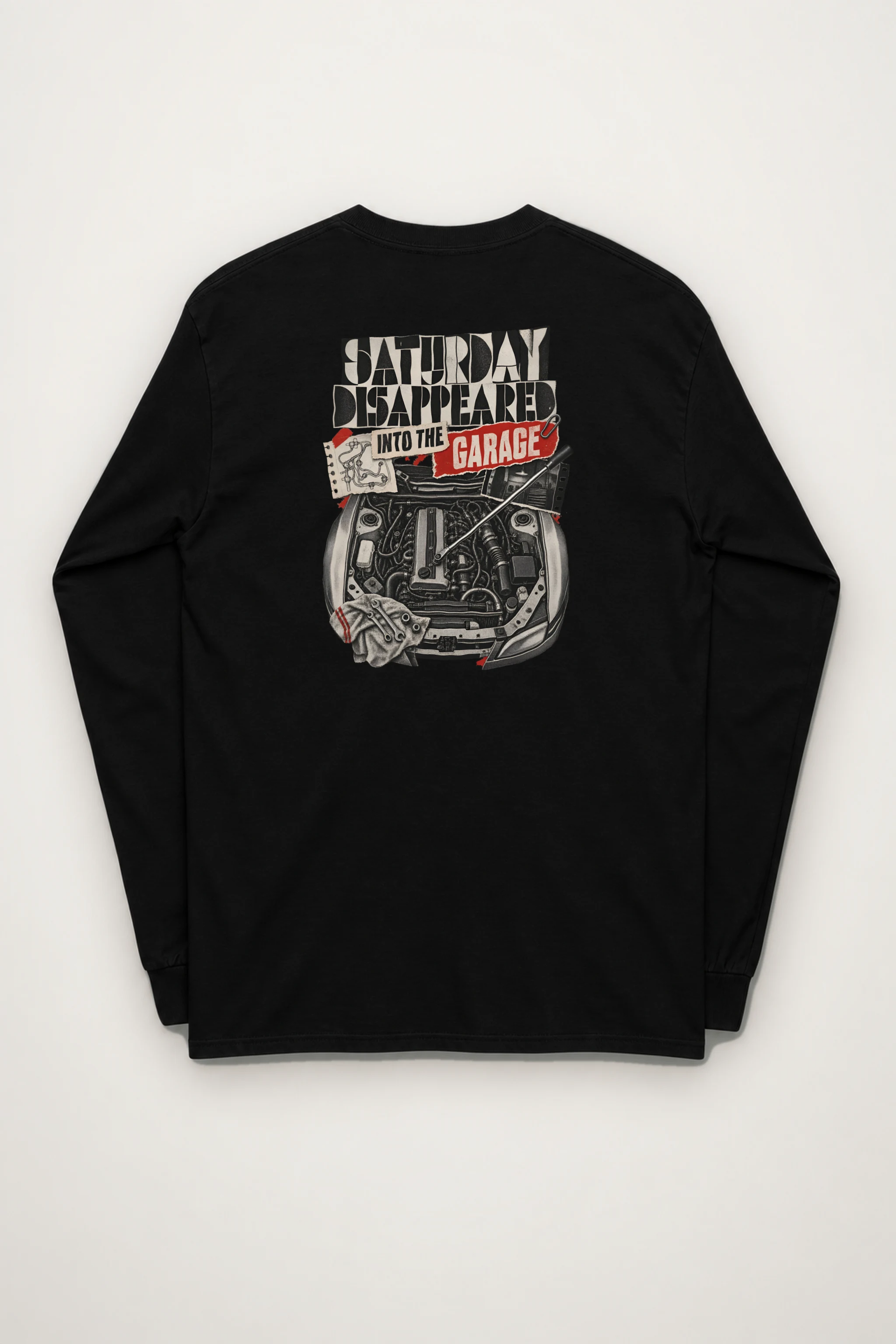 "Saturday Disappeared Into the Garage" Unisex Longsleeve T-shirt