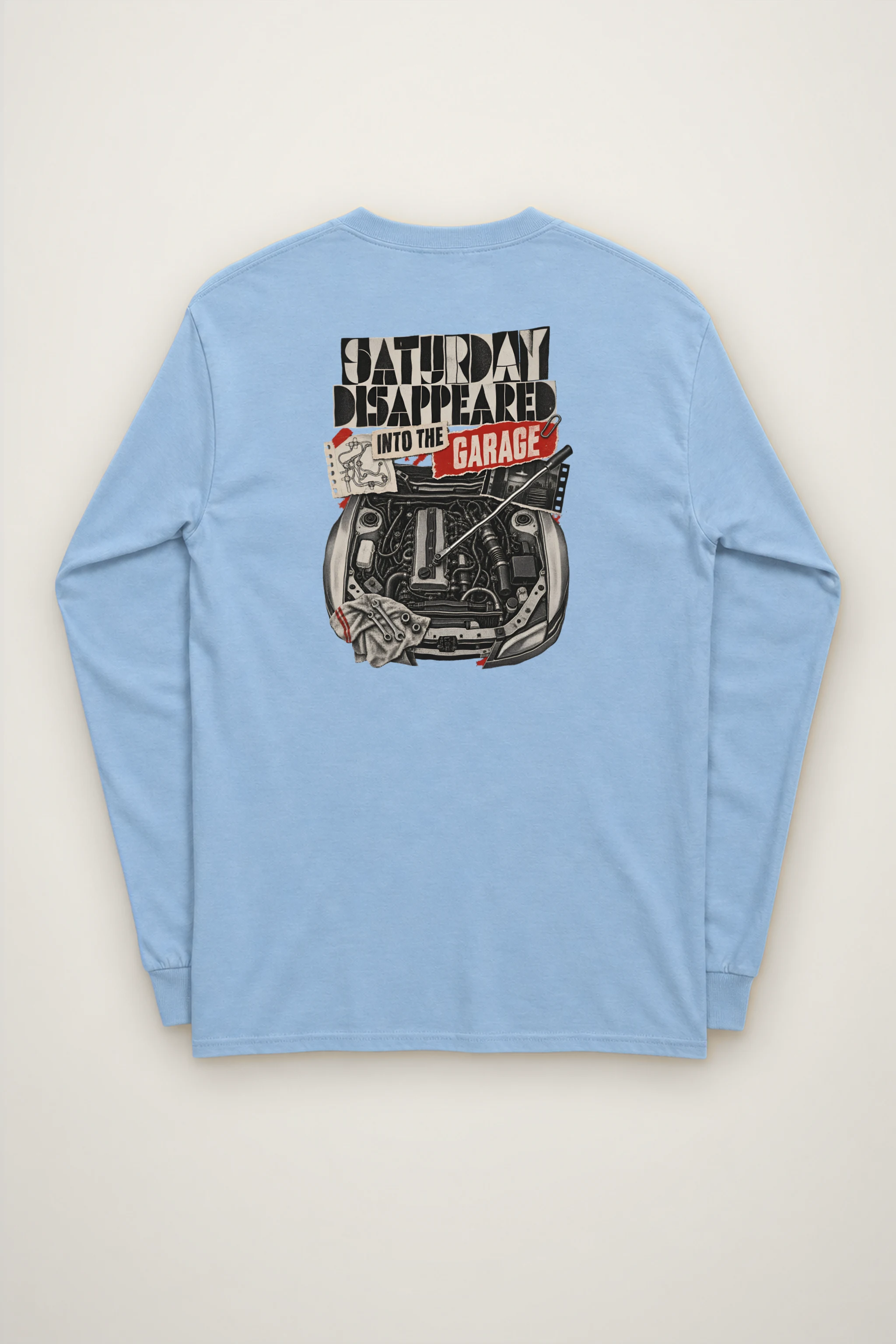 "Saturday Disappeared Into the Garage" Unisex Longsleeve T-shirt