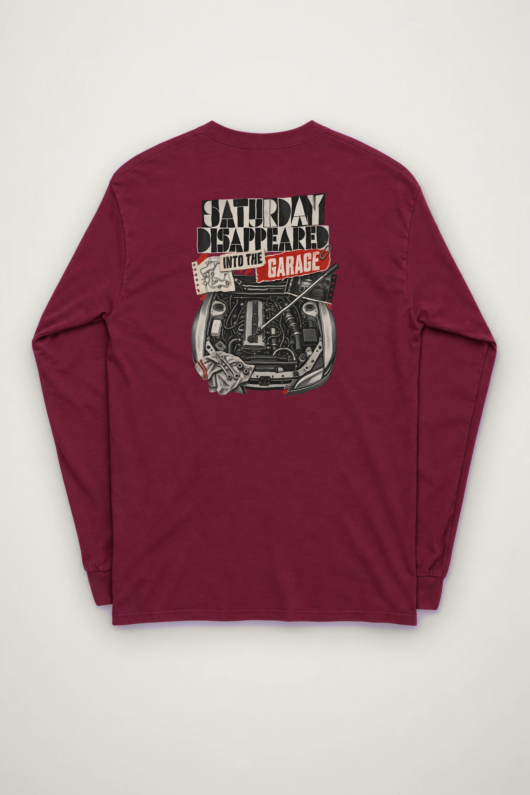"Saturday Disappeared Into the Garage" Unisex Longsleeve T-shirt
