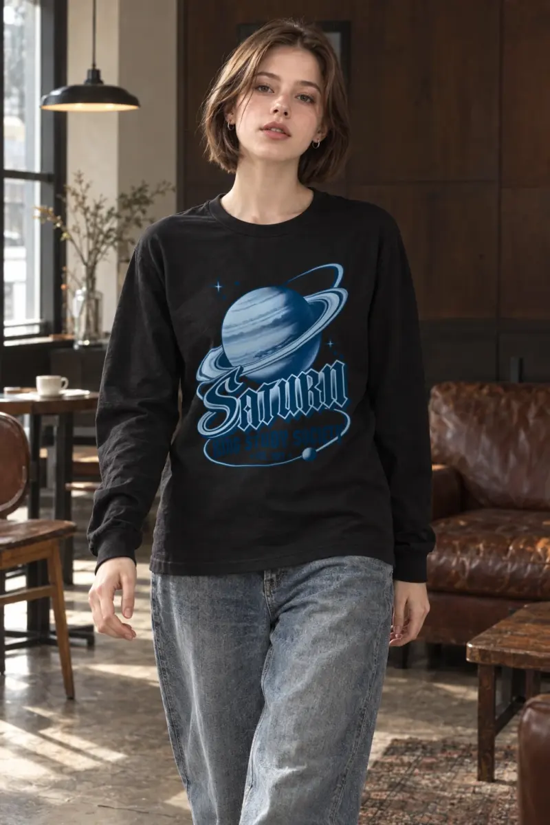 “Saturn Ring Study Society” Unisex Longsleeve T-shirt