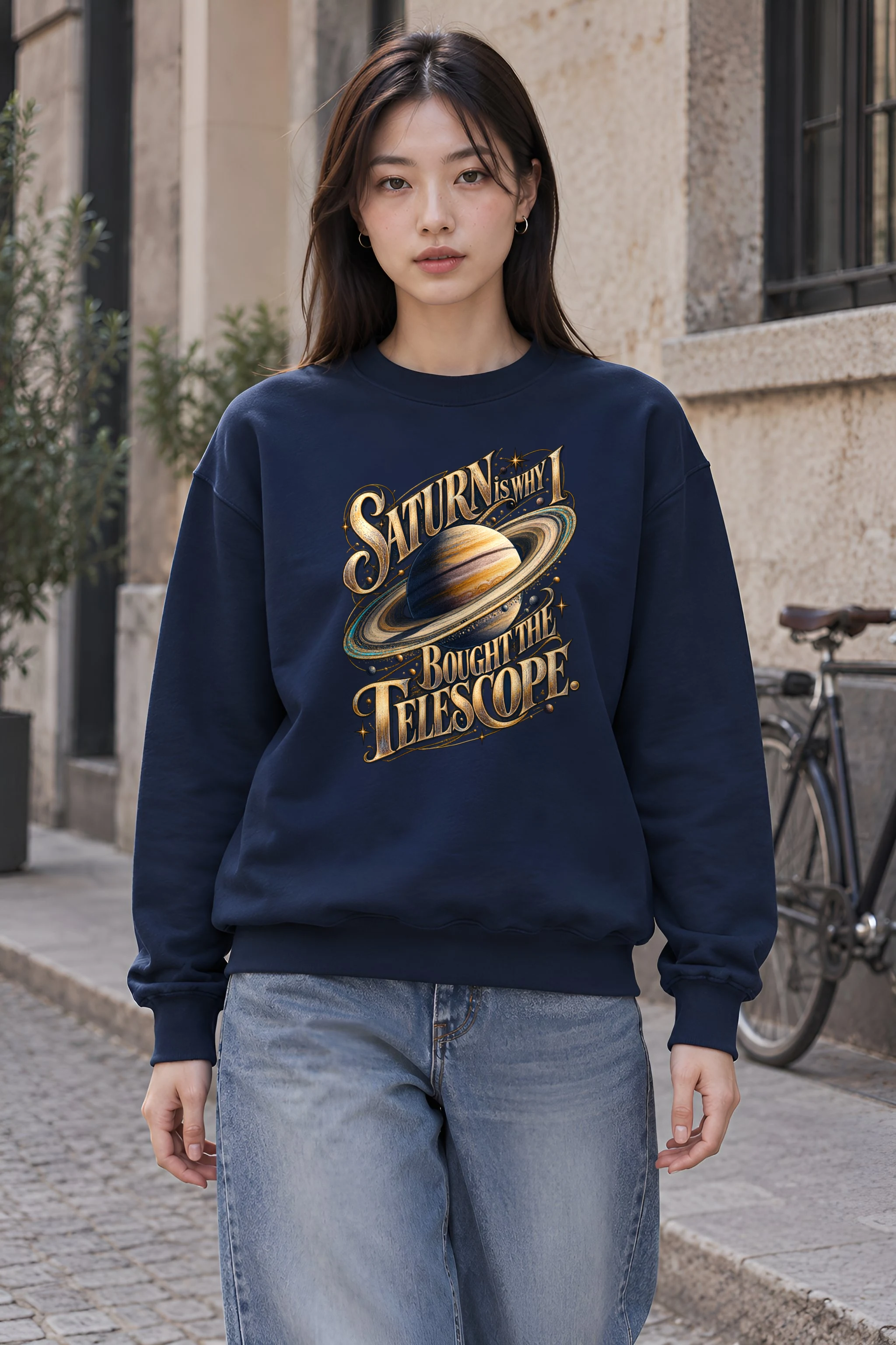 "Saturn Telescope" Unisex Crewneck Sweatshirt