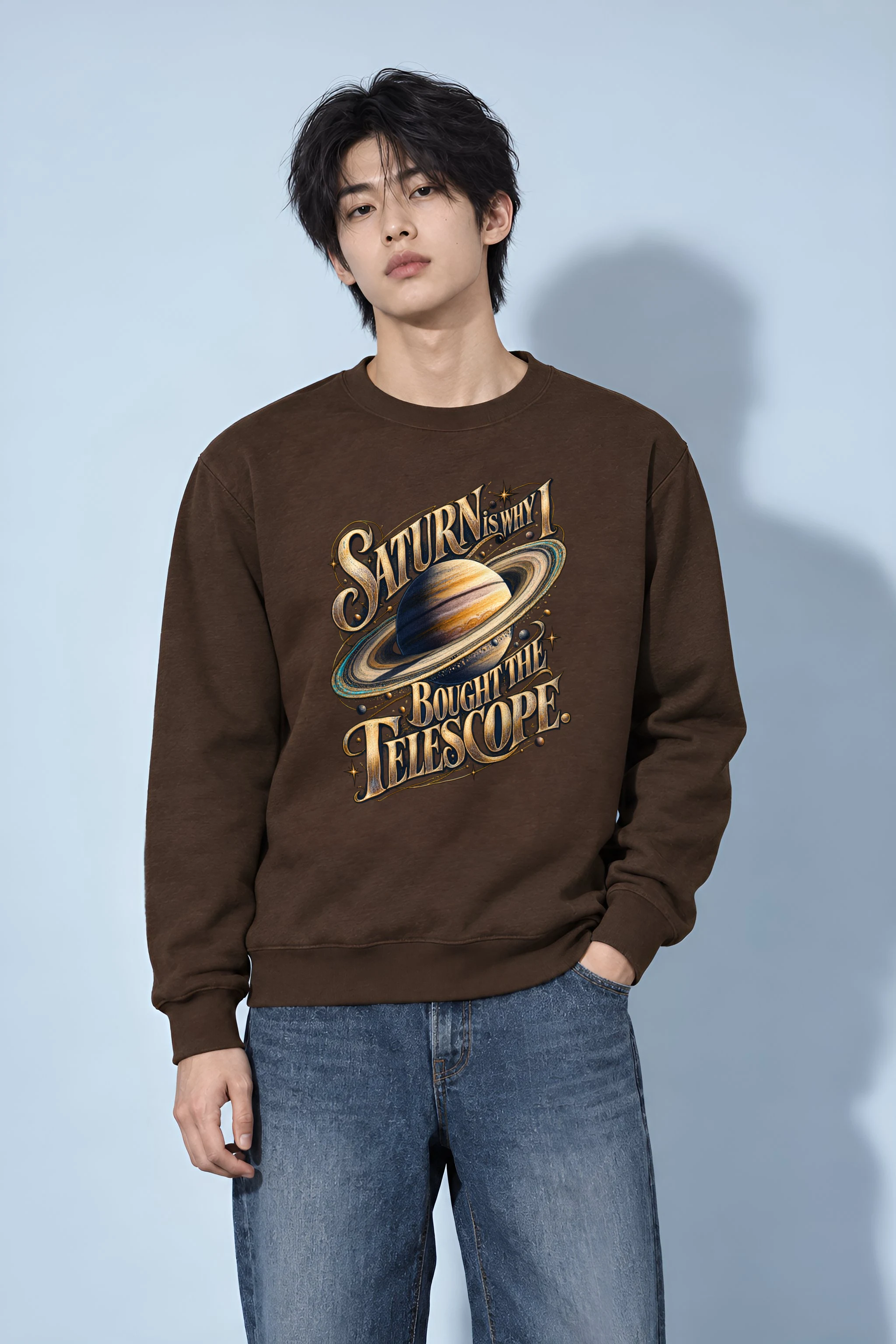 "Saturn Telescope" Unisex Crewneck Sweatshirt