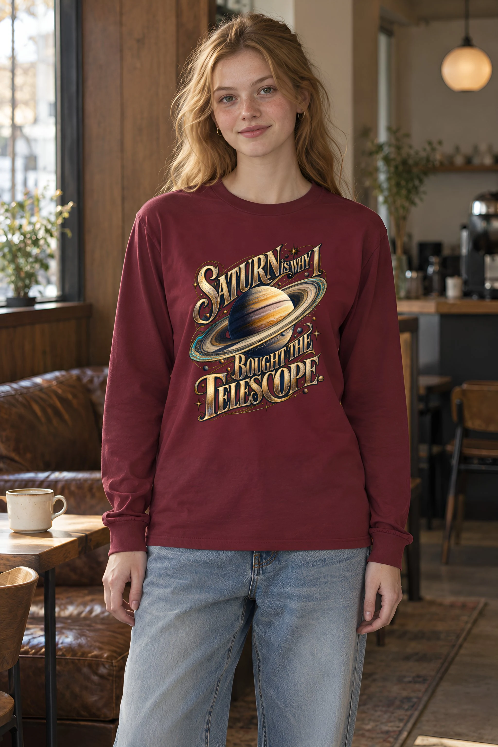 "Saturn Telescope" Unisex Longsleeve T-shirt