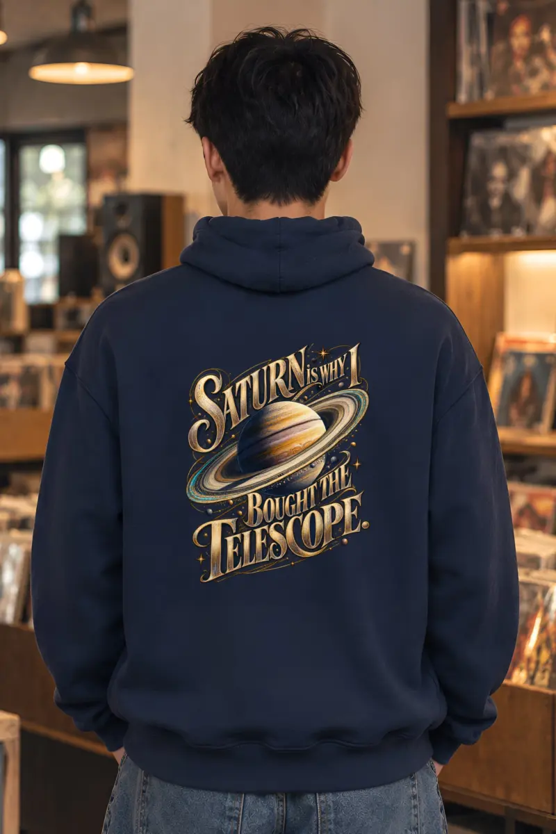 “Saturn Telescope” Unisex Pullover Hoodie