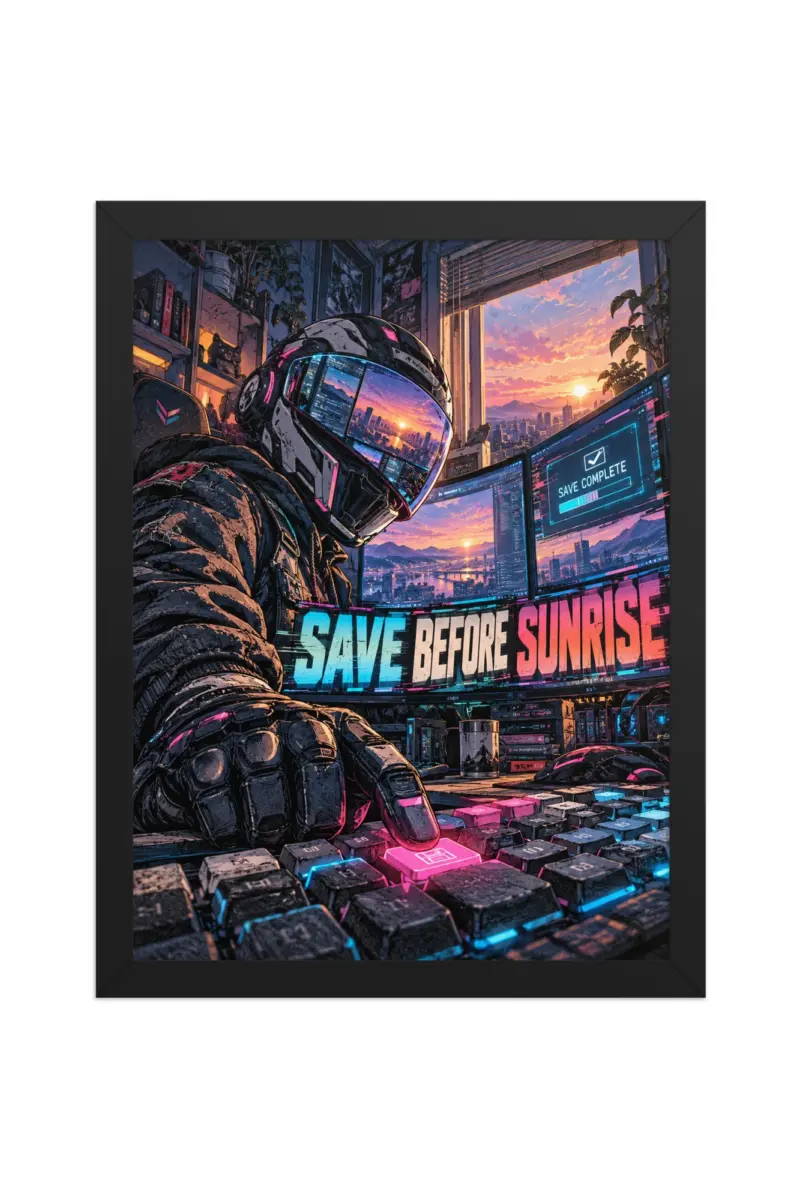 “Save Before Sunrise” Premium Wooden Framed Poster