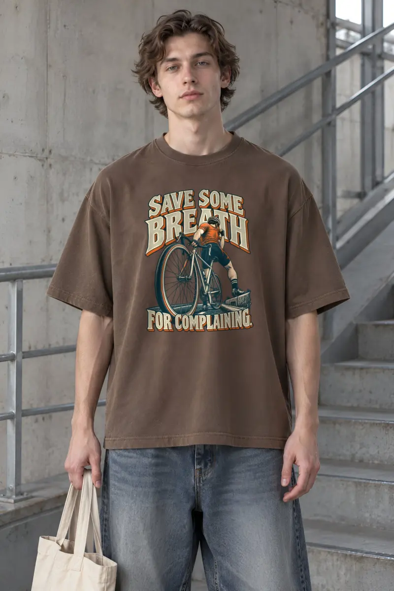 "Save Some Breath" Unisex Oversized Heavyweight Crewneck T-Shirt