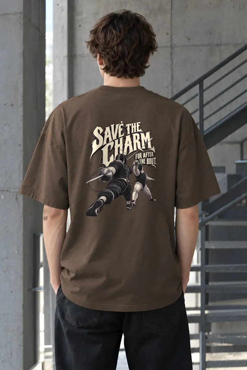 “Save the Charm” Men’s Oversized Heavyweight Crewneck T-Shirt
