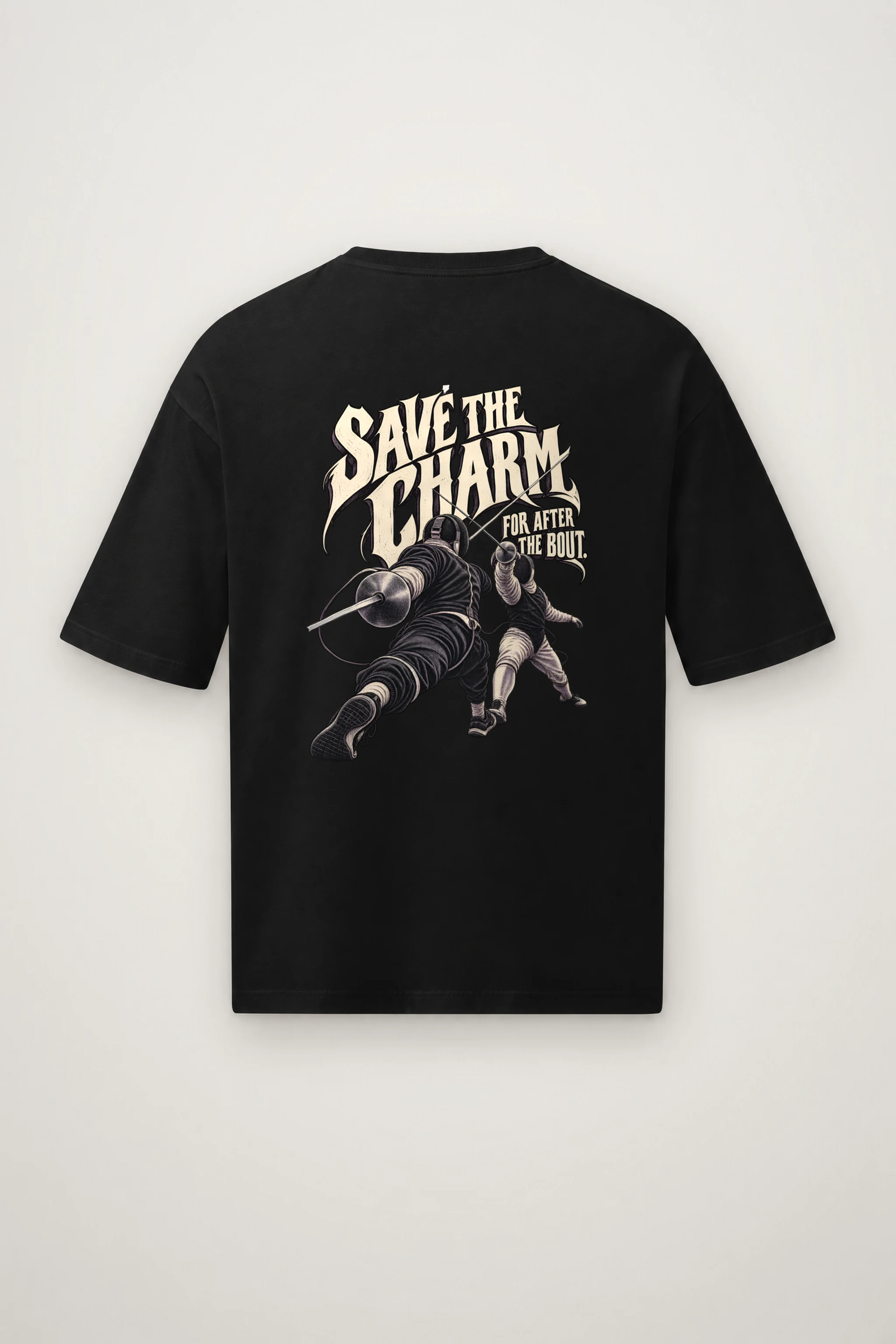 "Save the Charm" Men's Oversized Heavyweight Crewneck T-Shirt