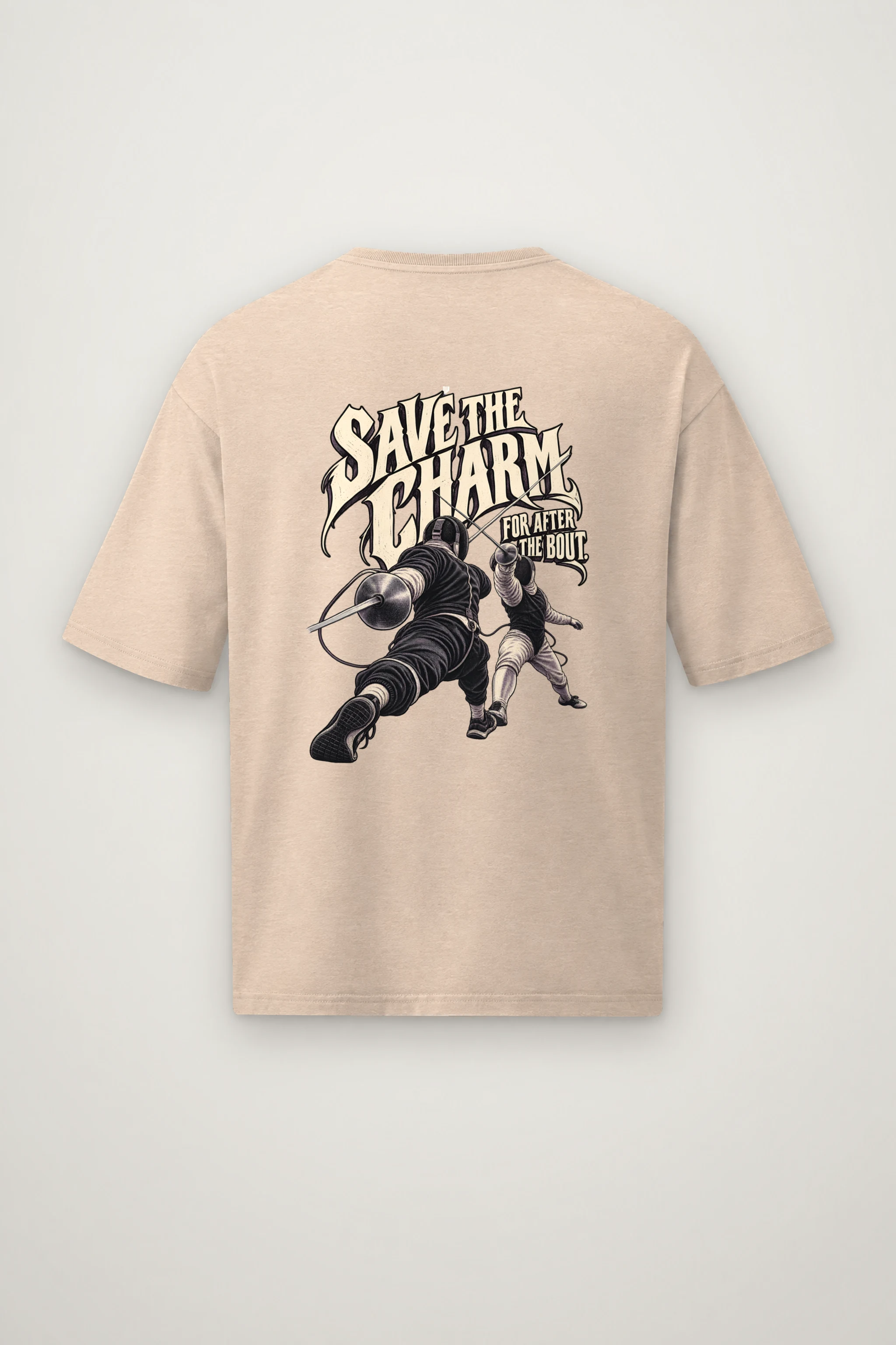 "Save the Charm" Men's Oversized Heavyweight Crewneck T-Shirt