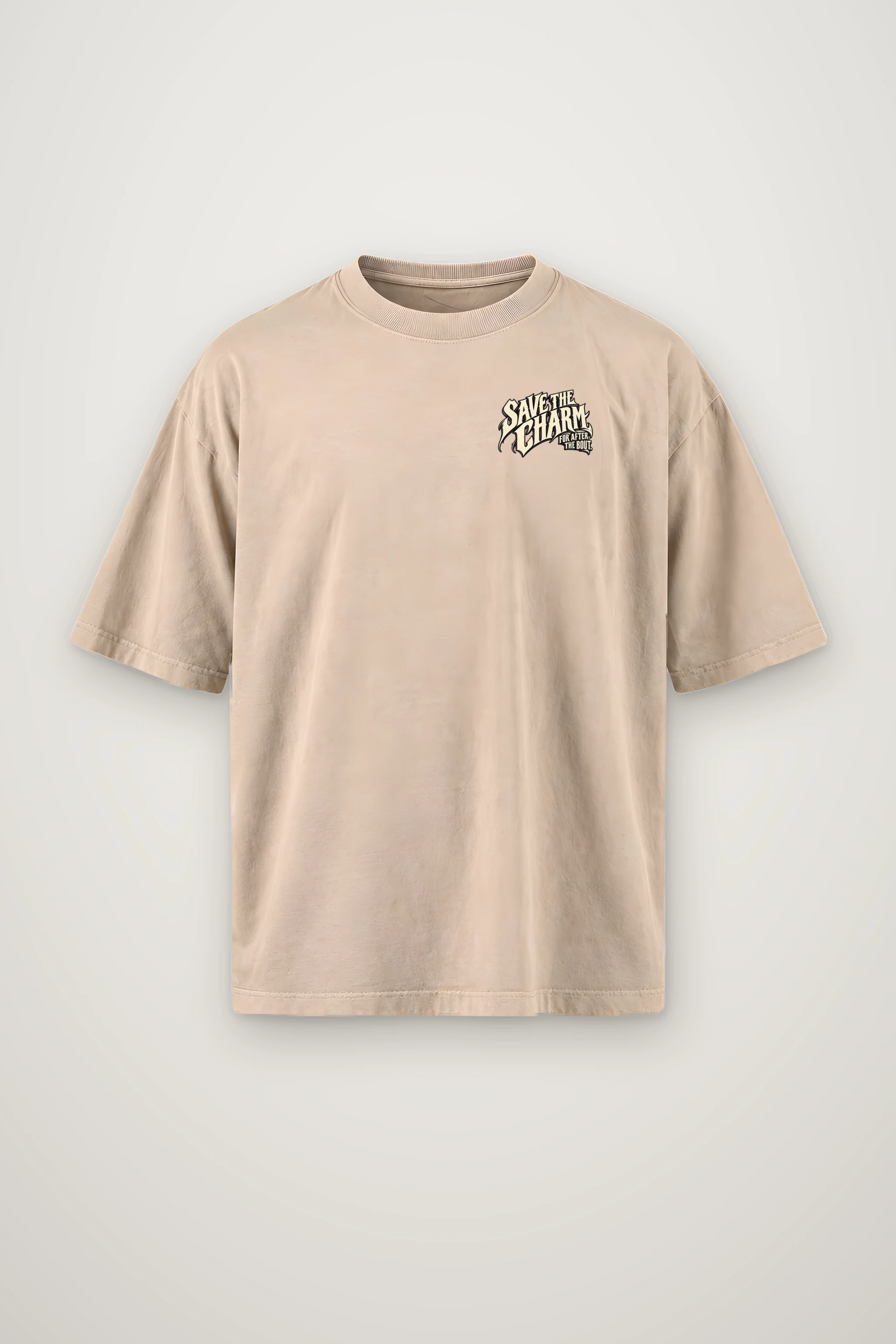 "Save the Charm" Men's Oversized Heavyweight Crewneck T-Shirt