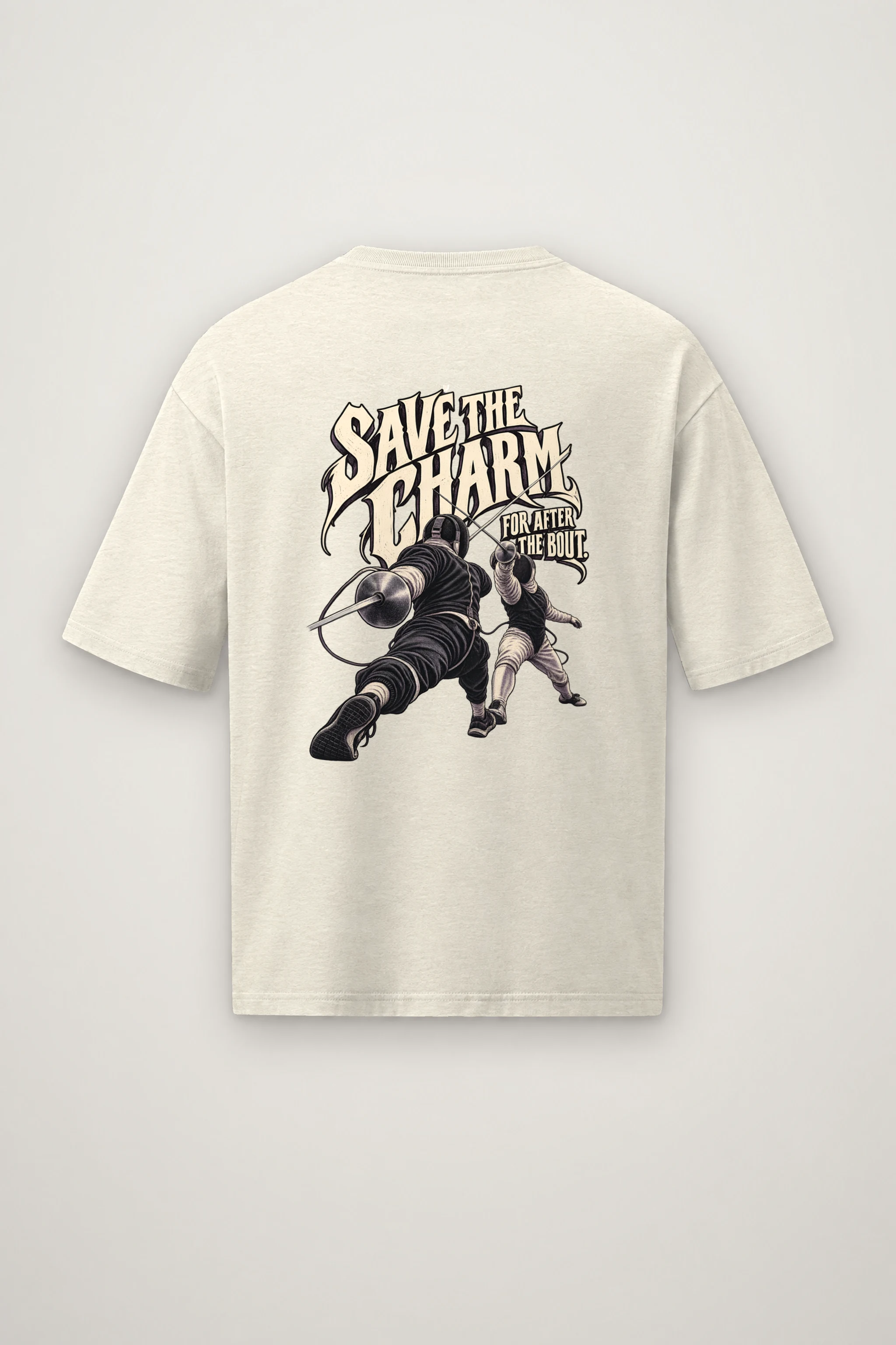 "Save the Charm" Men's Oversized Heavyweight Crewneck T-Shirt