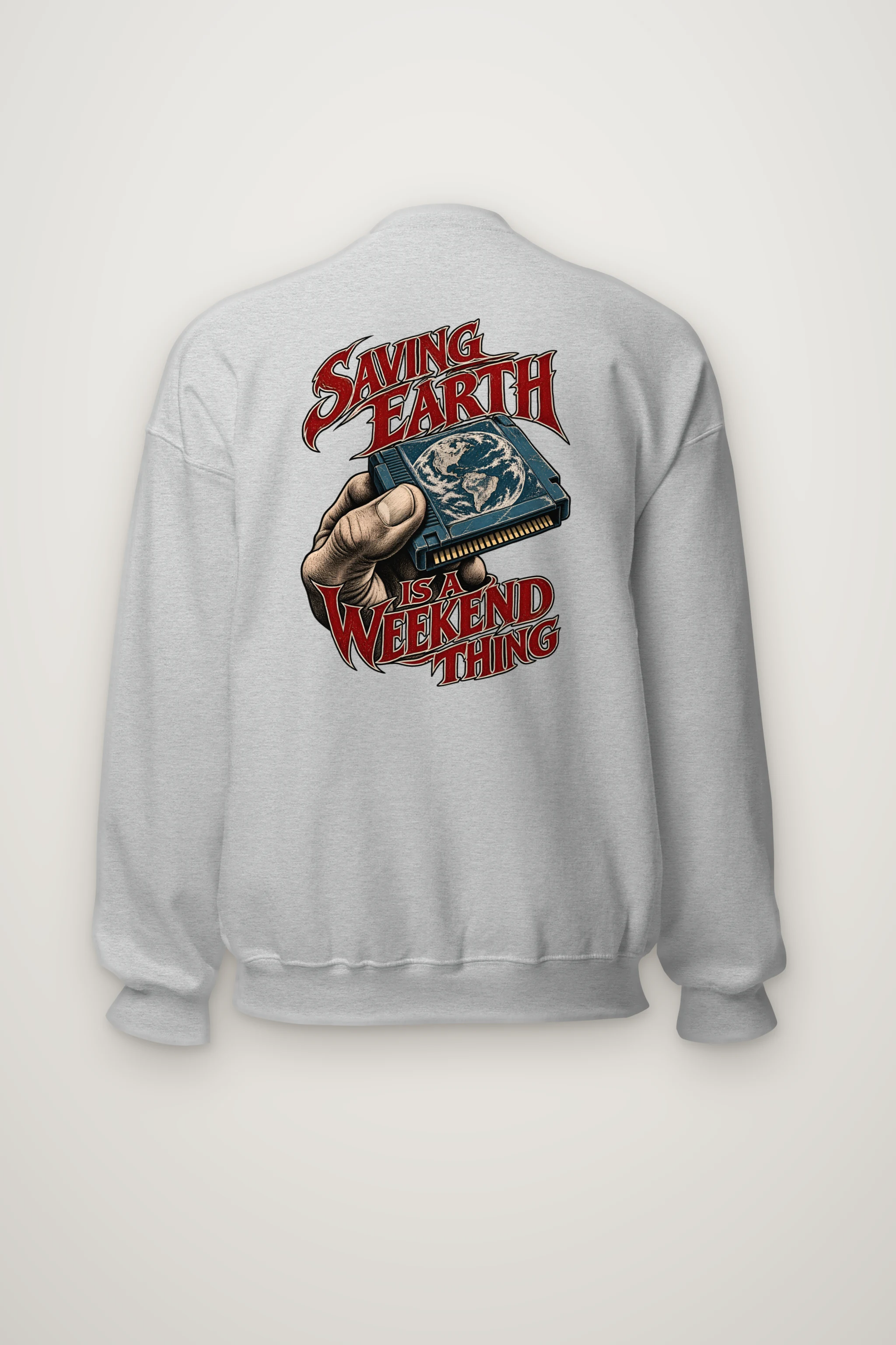 "Saving Earth Is a Weekend Thing" Heavy Blend Unisex Crewneck Sweatshirt