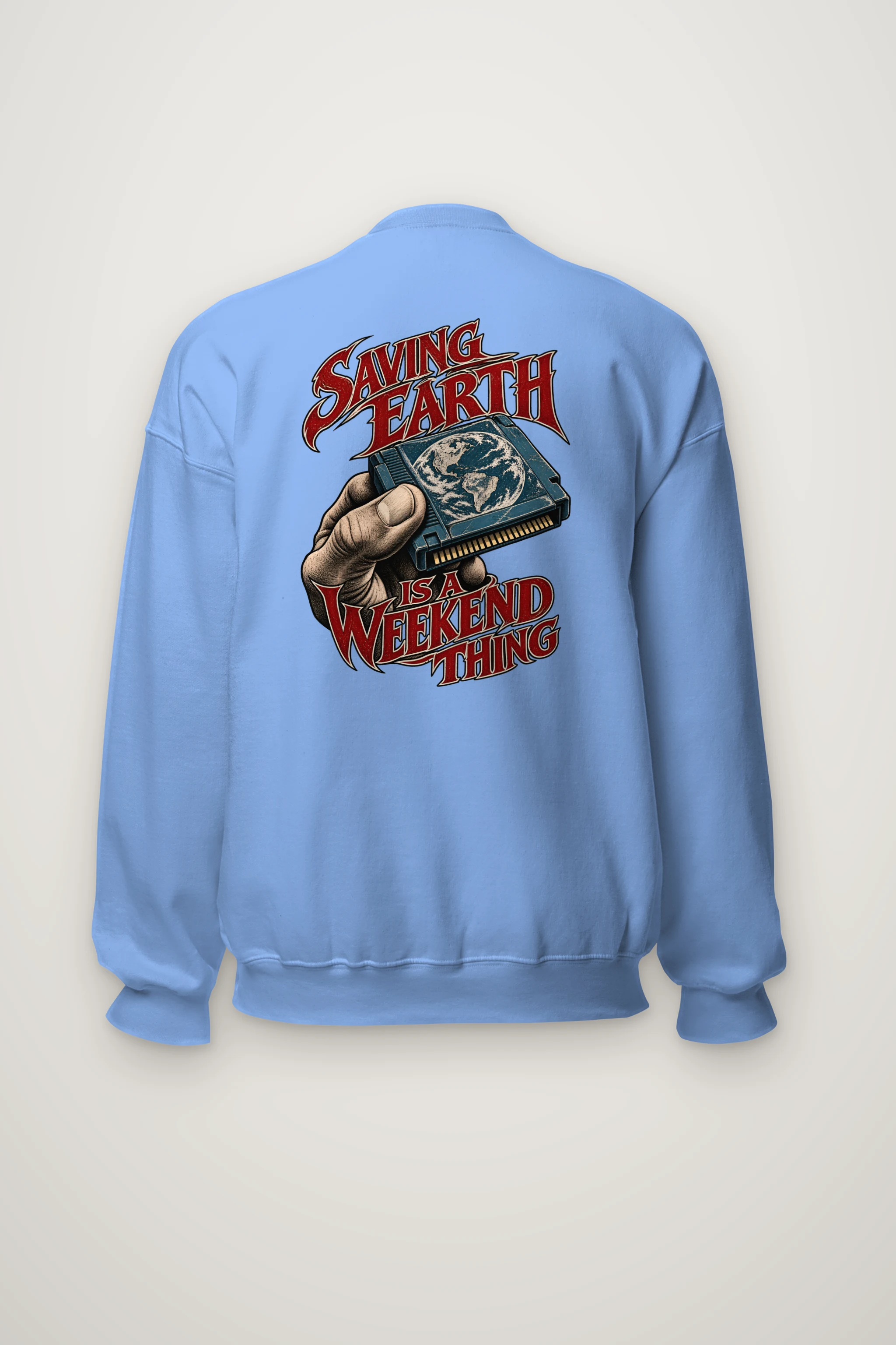 "Saving Earth Is a Weekend Thing" Heavy Blend Unisex Crewneck Sweatshirt