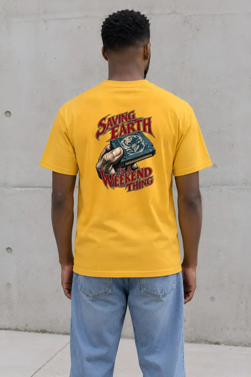 "Saving Earth Is a Weekend Thing" Heavyweight Unisex Crewneck T-shirt