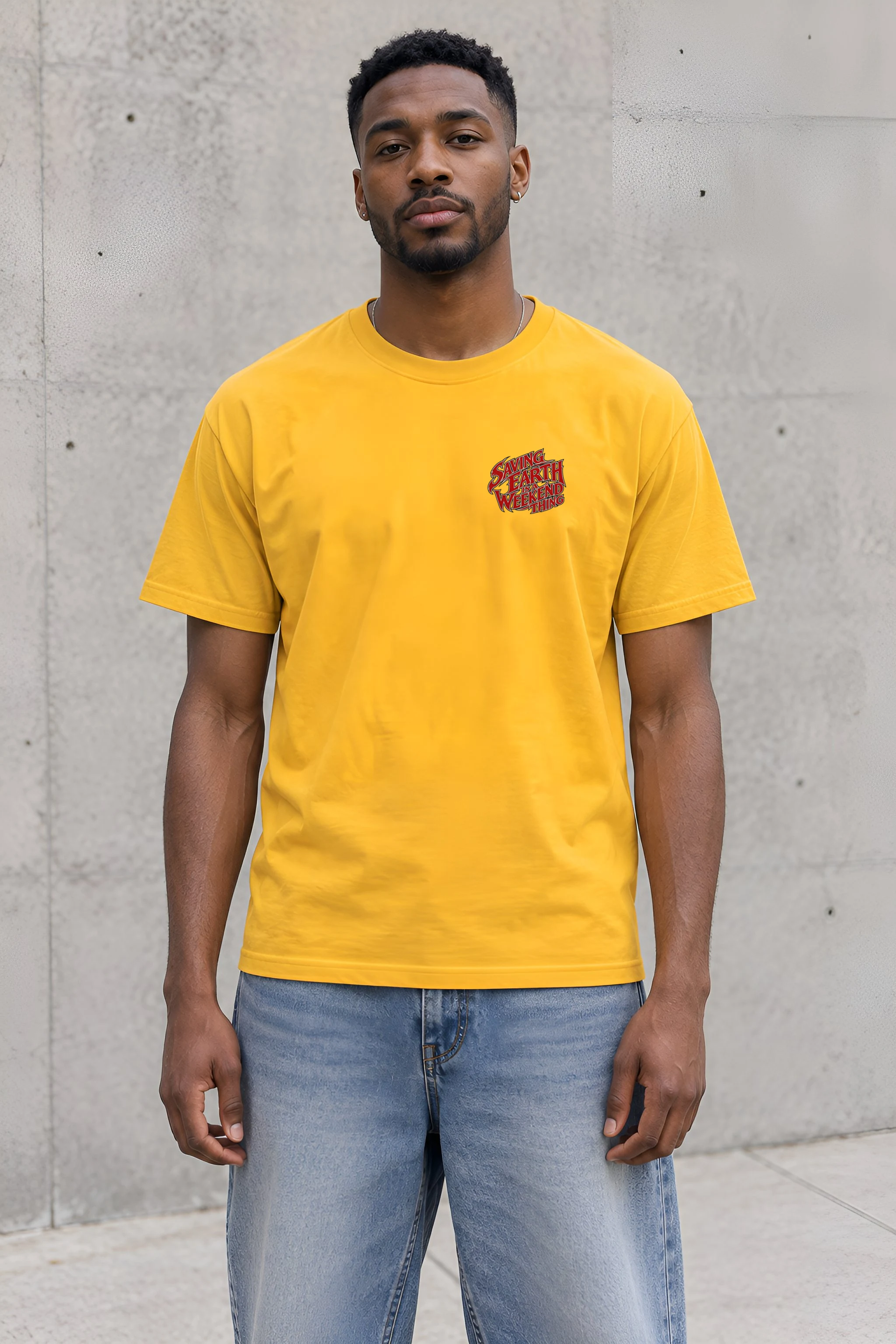 "Saving Earth Is a Weekend Thing" Heavyweight Unisex Crewneck T-shirt
