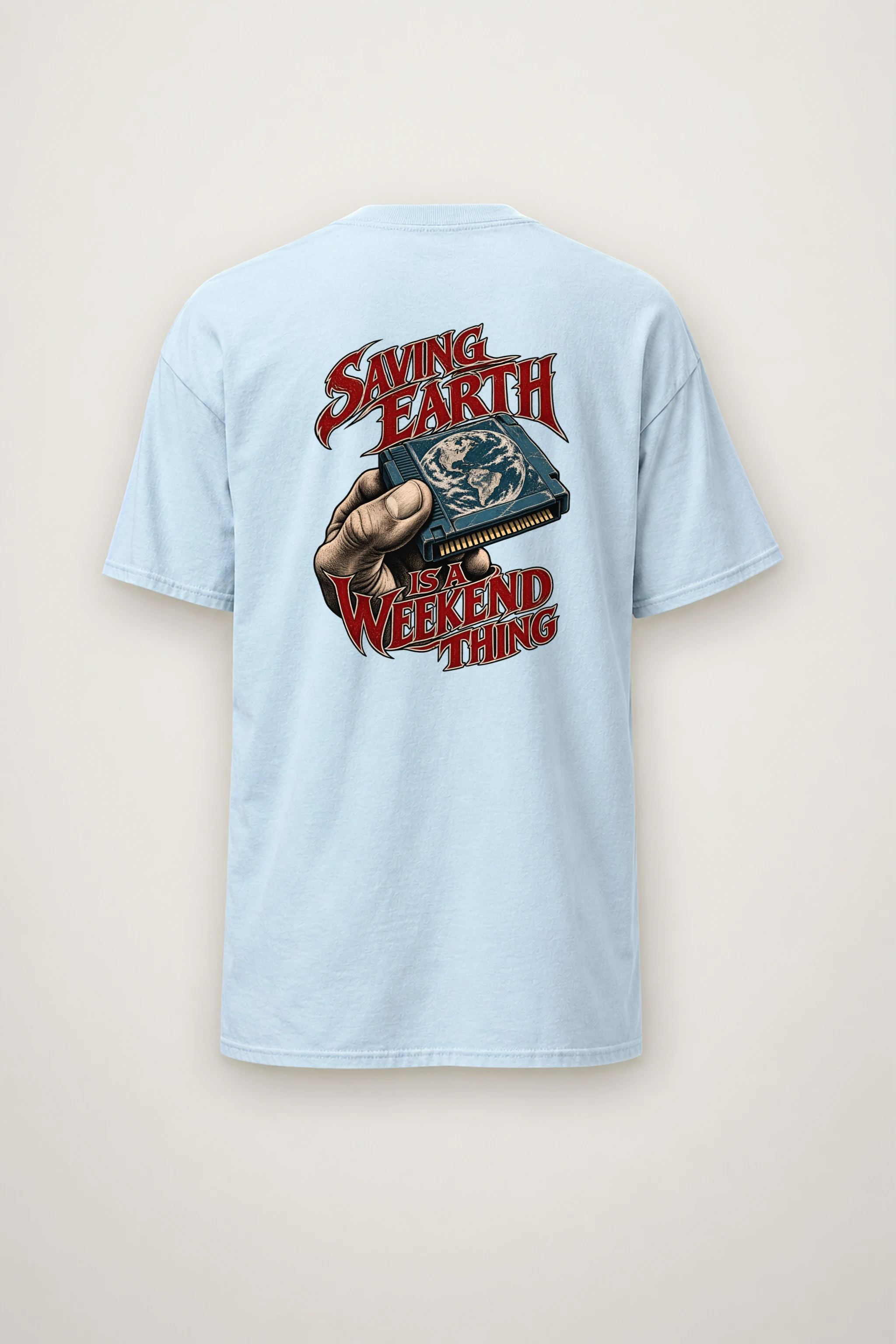 "Saving Earth Is a Weekend Thing" Heavyweight Unisex Crewneck T-shirt
