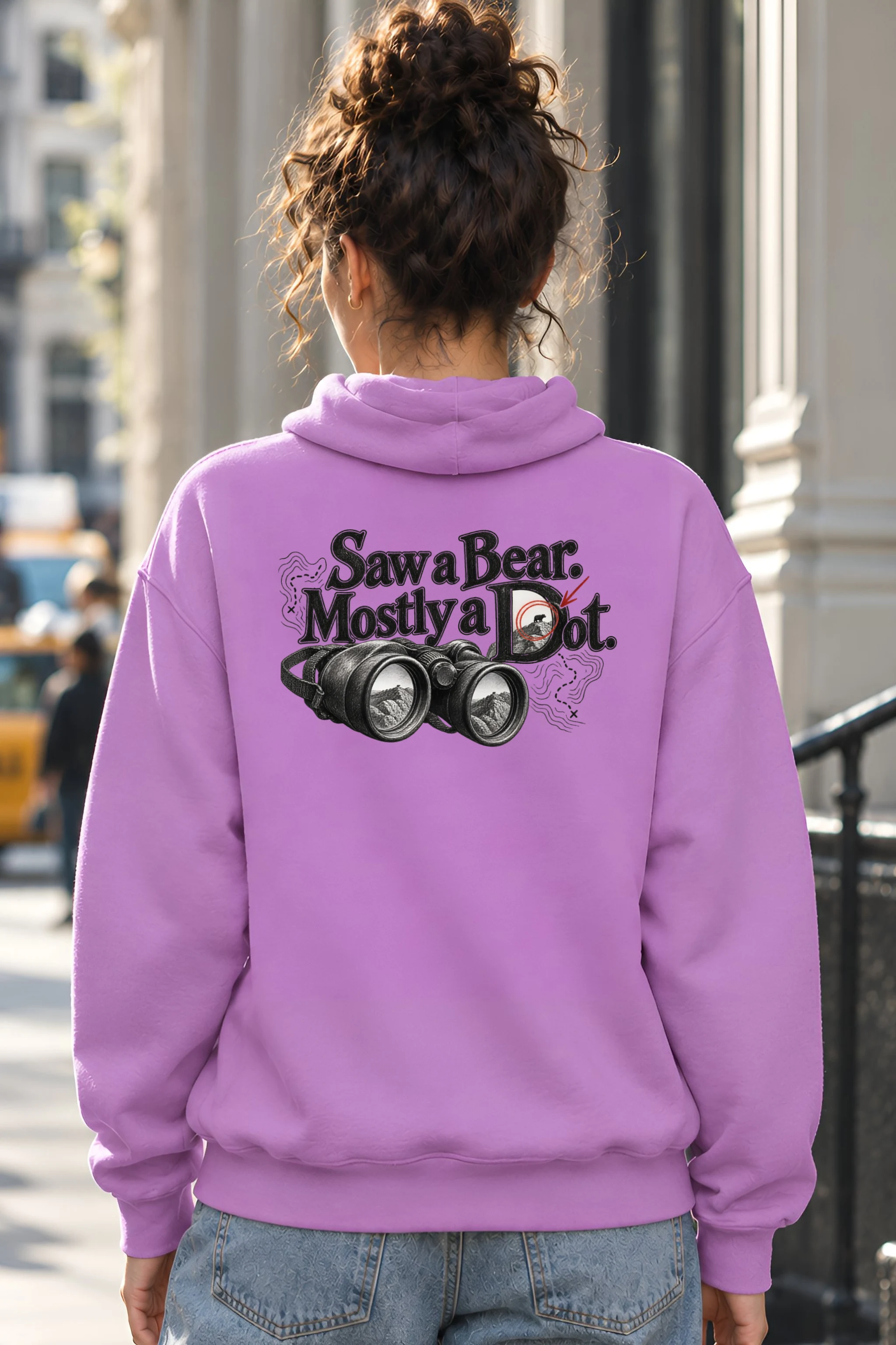 "Saw a Bear. Mostly a Dot." Heavy Blend Unisex Pullover Hoodie