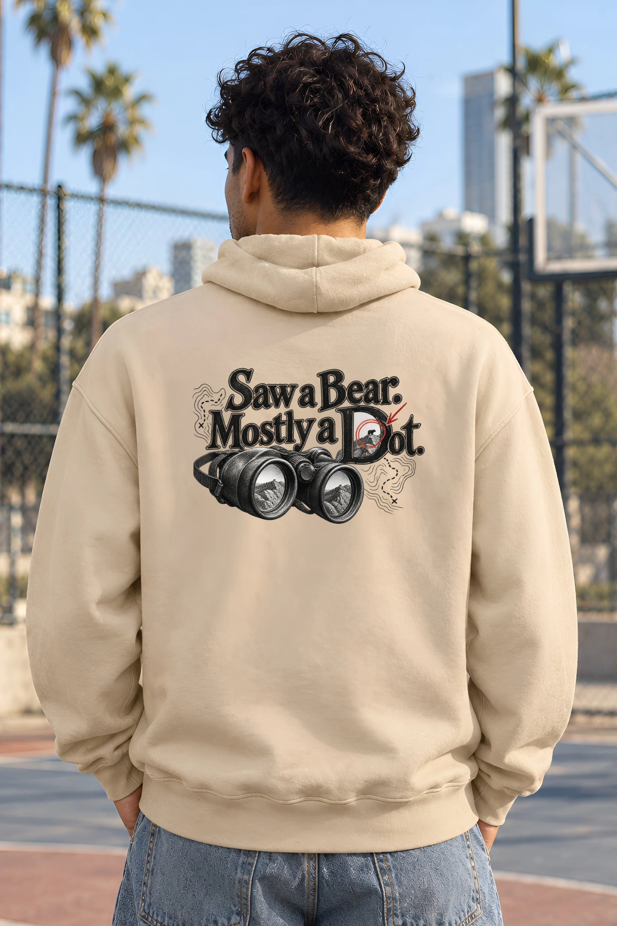 "Saw a Bear. Mostly a Dot." Heavy Blend Unisex Pullover Hoodie