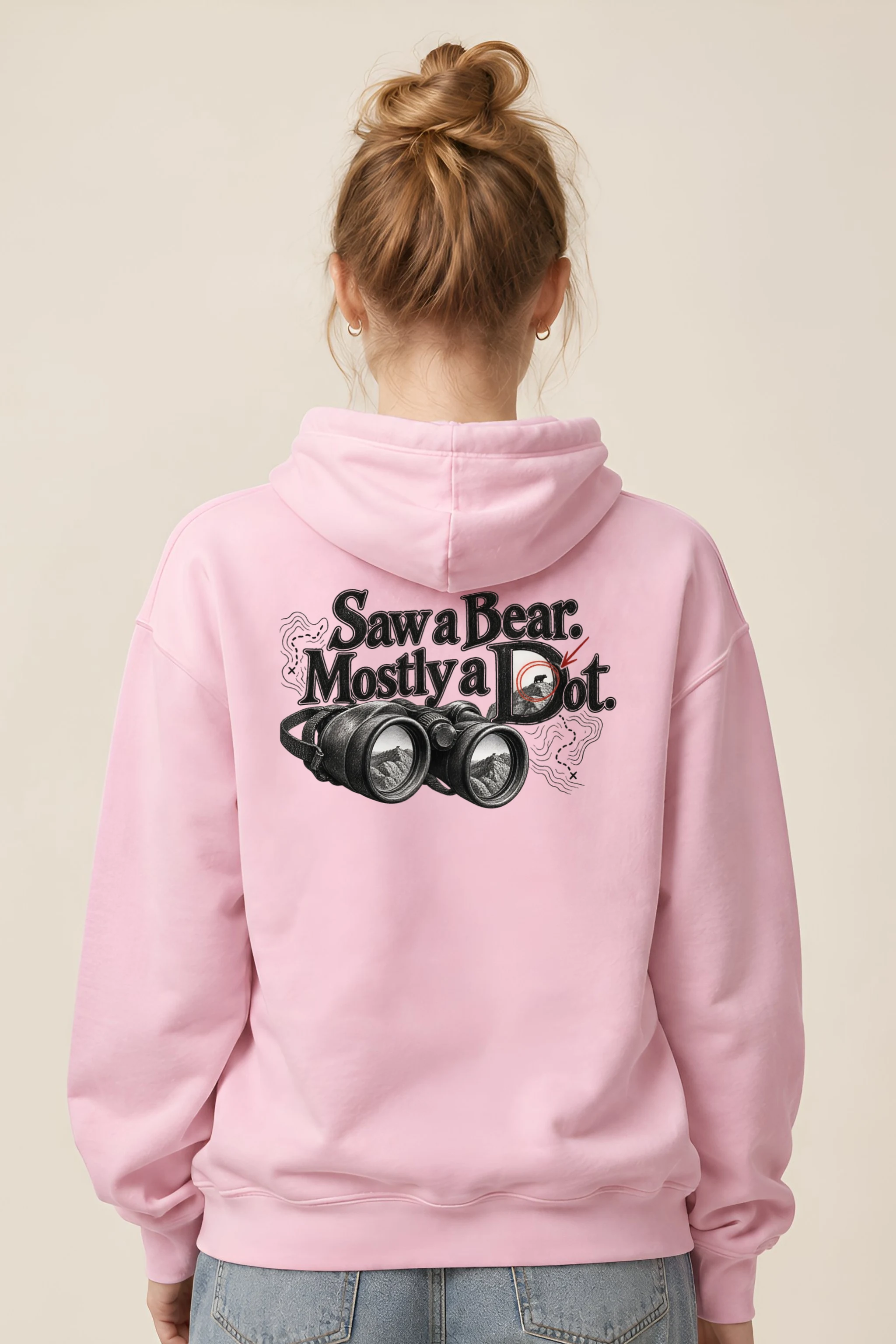 "Saw a Bear. Mostly a Dot." Heavy Blend Unisex Pullover Hoodie