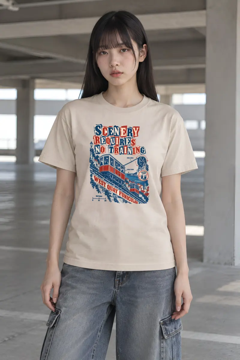 "Scenery Requires No Training" Heavyweight Unisex Crewneck T-shirt