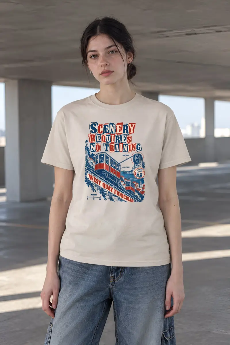 "Scenery Requires No Training" Heavyweight Unisex Crewneck T-shirt