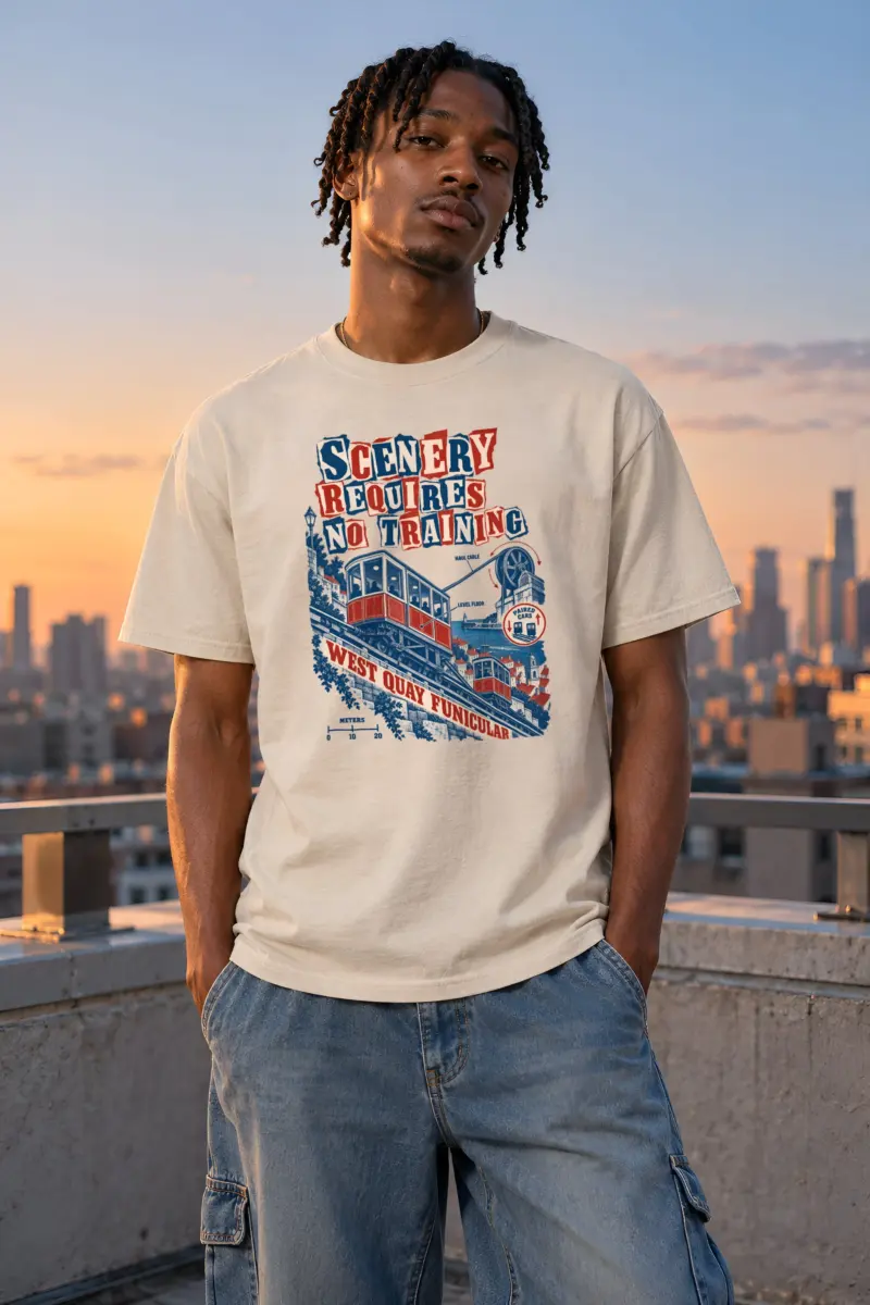"Scenery Requires No Training" Heavyweight Unisex Crewneck T-shirt
