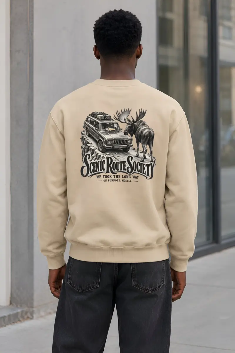 “Scenic Route Society” Heavy Blend Unisex Crewneck Sweatshirt