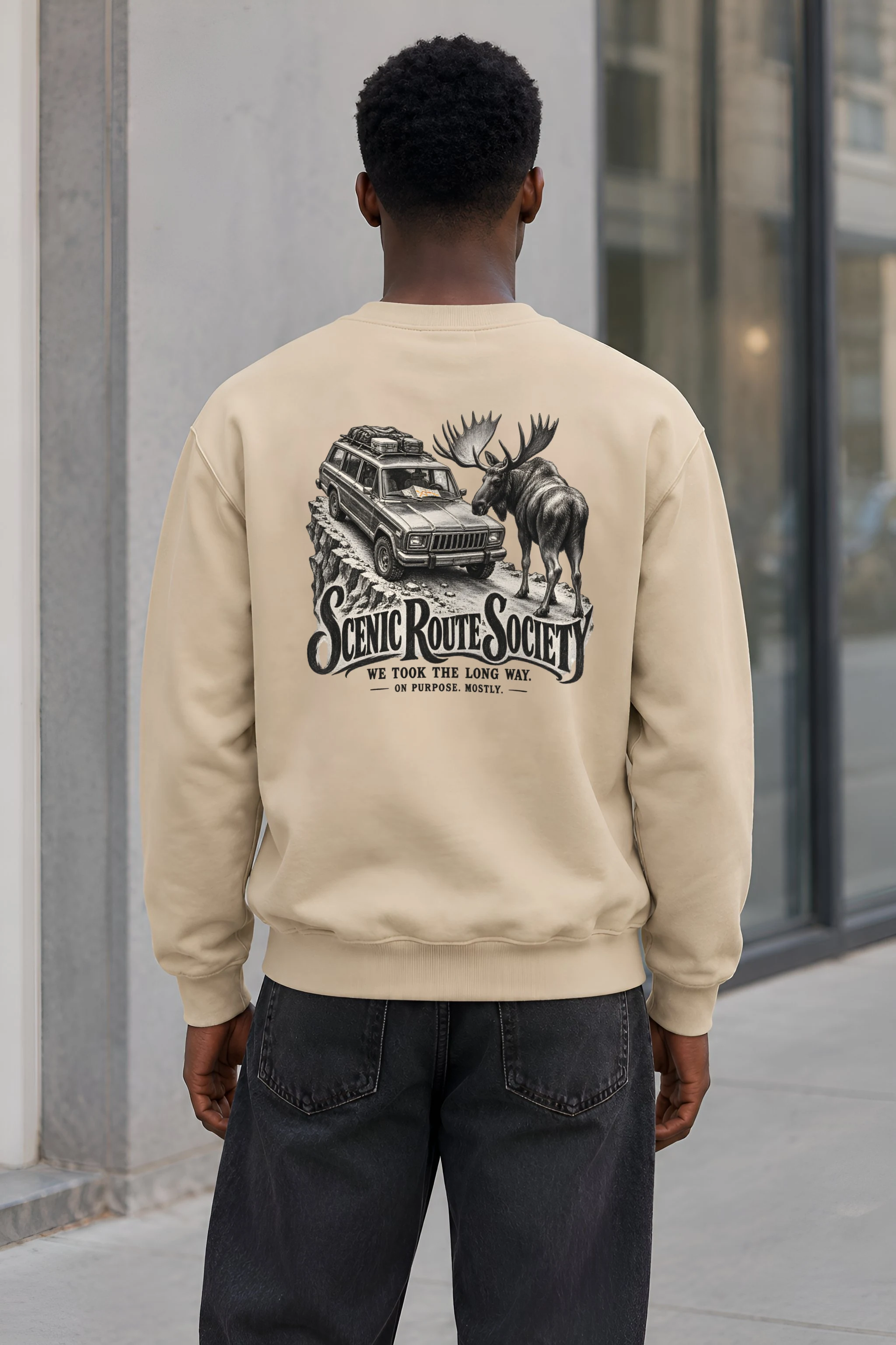 "Scenic Route Society" Heavy Blend Unisex Crewneck Sweatshirt