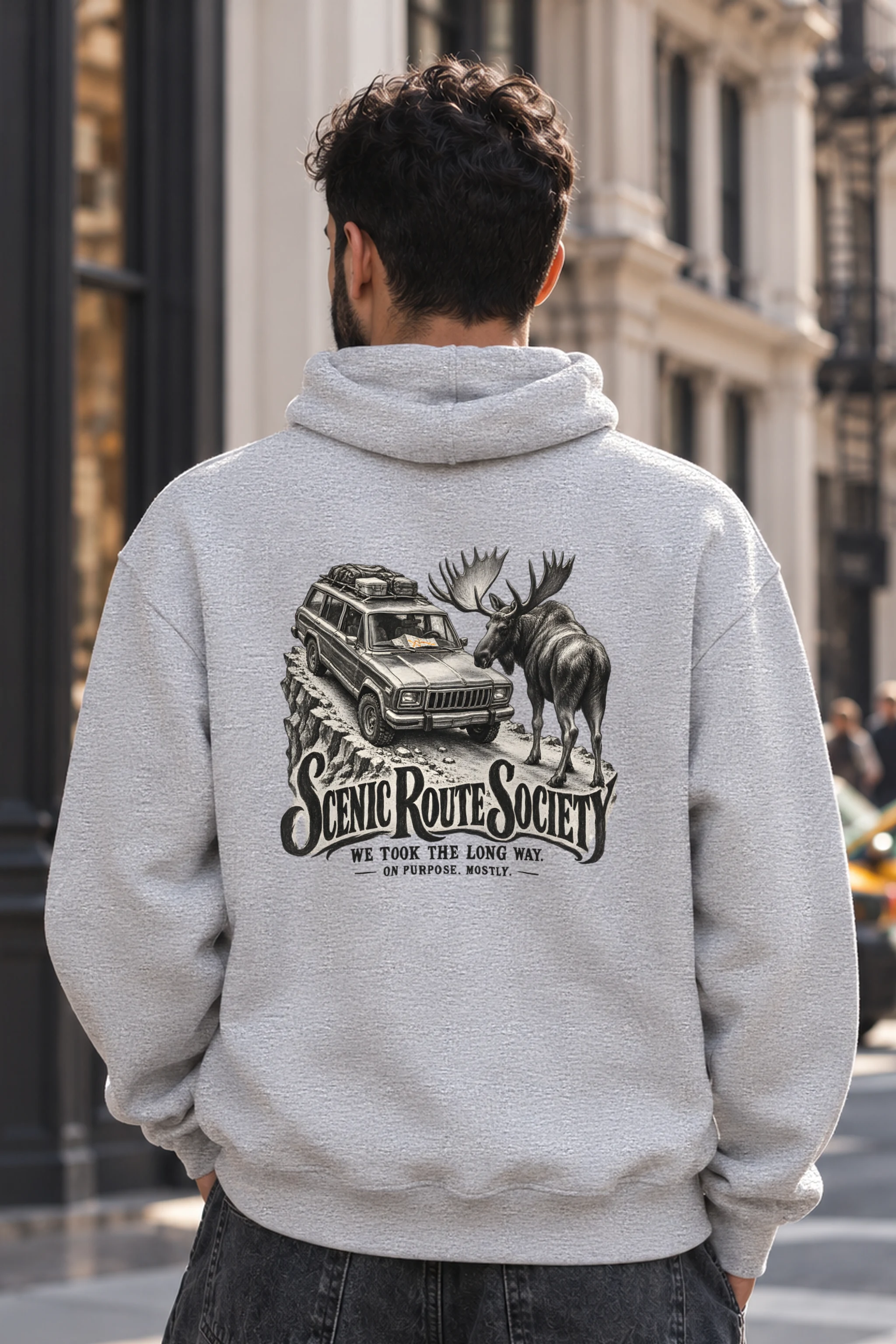 "Scenic Route Society" Heavy Blend Unisex Pullover Hoodie