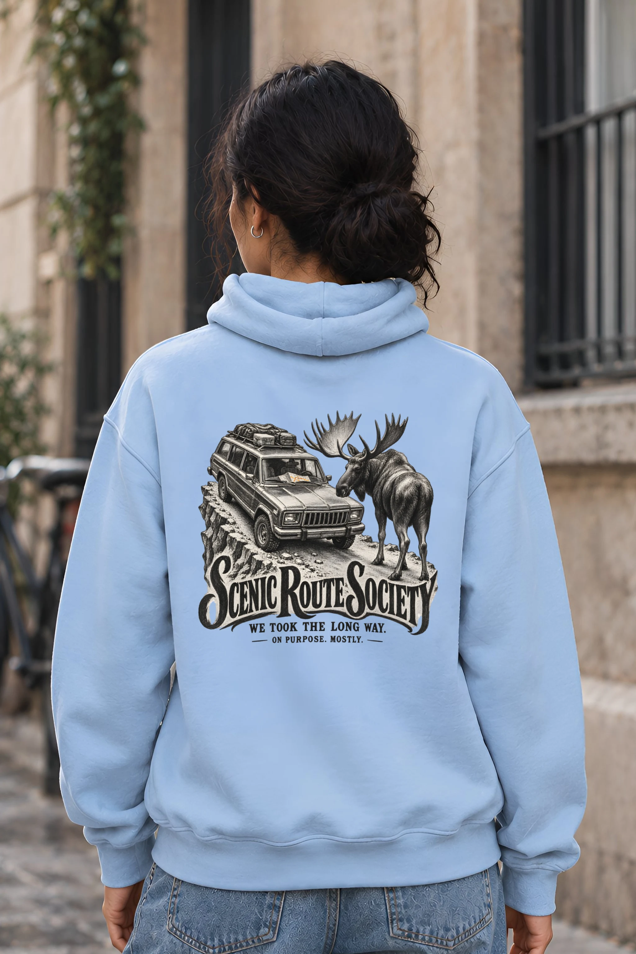 "Scenic Route Society" Heavy Blend Unisex Pullover Hoodie