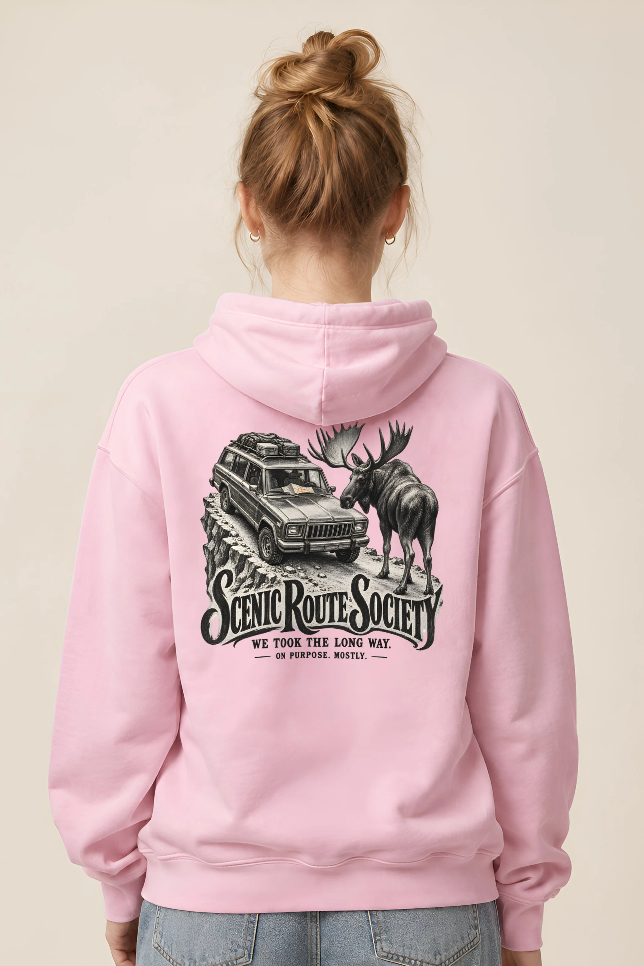 "Scenic Route Society" Heavy Blend Unisex Pullover Hoodie