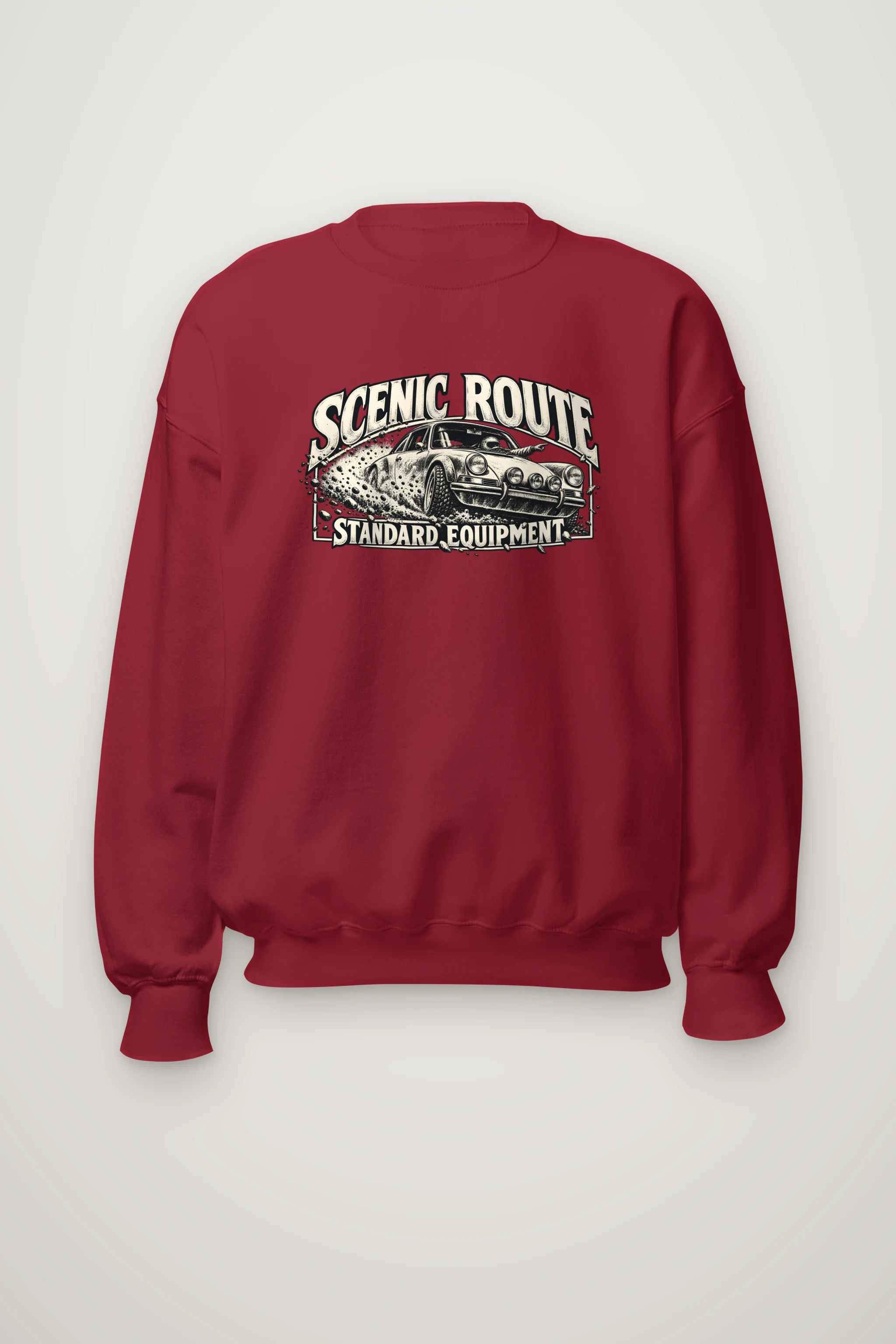 "Scenic Route Standard Equipment" Heavy Blend Unisex Crewneck Sweatshirt