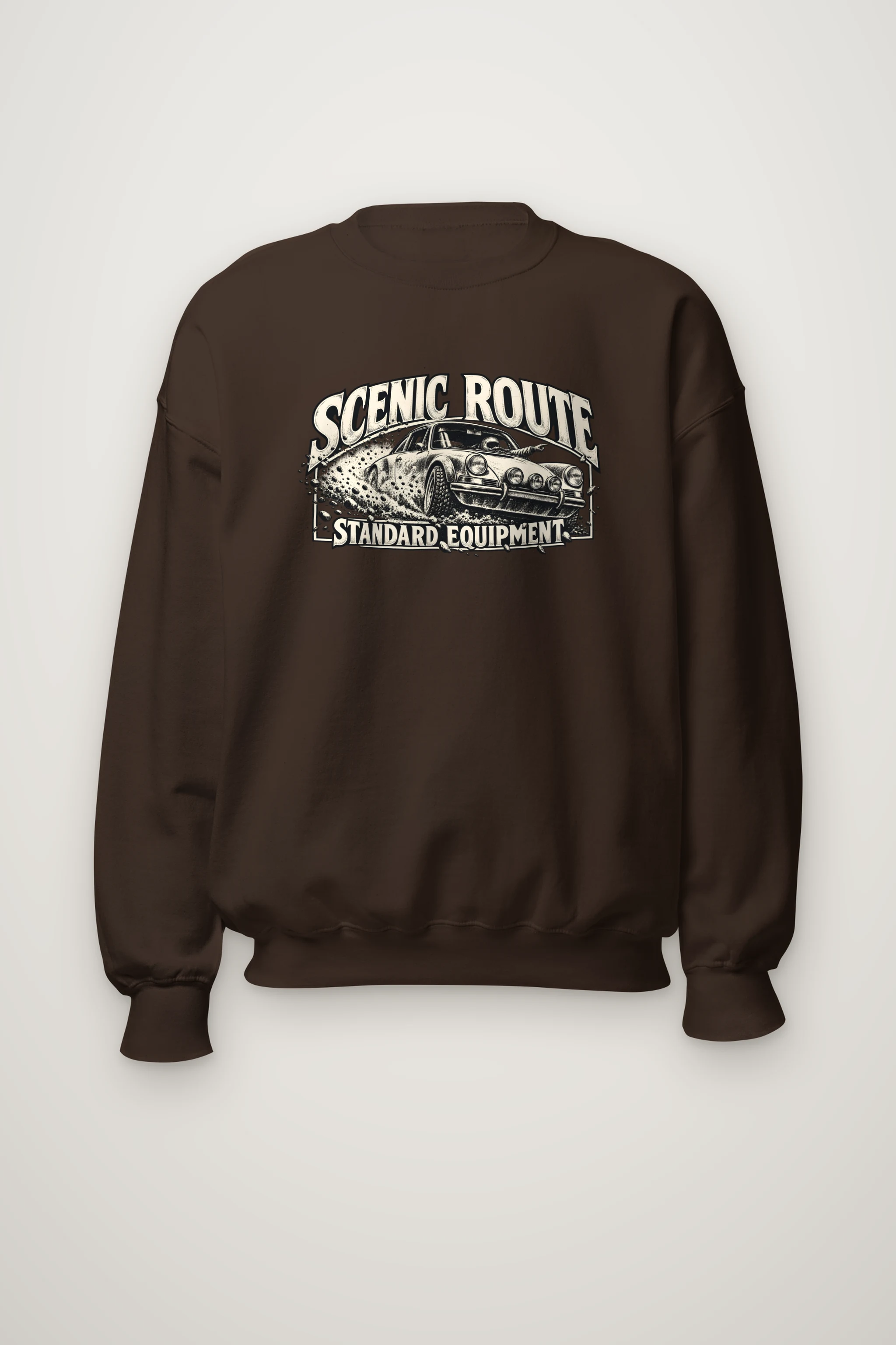 "Scenic Route Standard Equipment" Heavy Blend Unisex Crewneck Sweatshirt