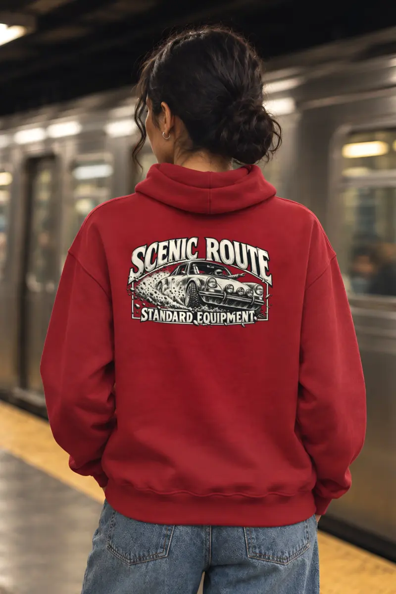 "Scenic Route Standard Equipment" Heavy Blend Unisex Pullover Hoodie
