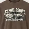 "Scenic Route Standard Equipment" Men's Oversized Heavyweight Crewneck T-Shirt