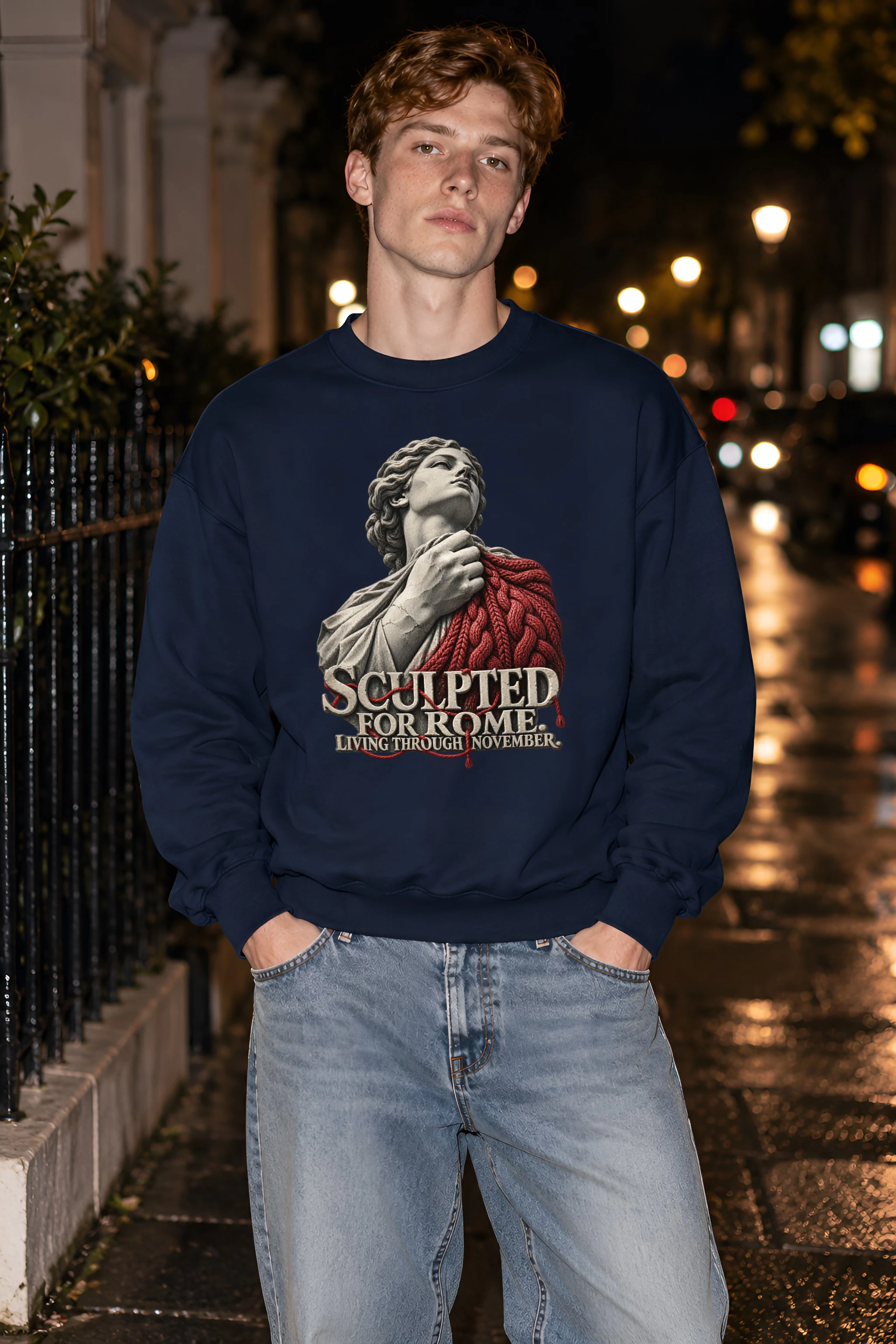 "Sculpted For Rome" Unisex Crewneck Sweatshirt