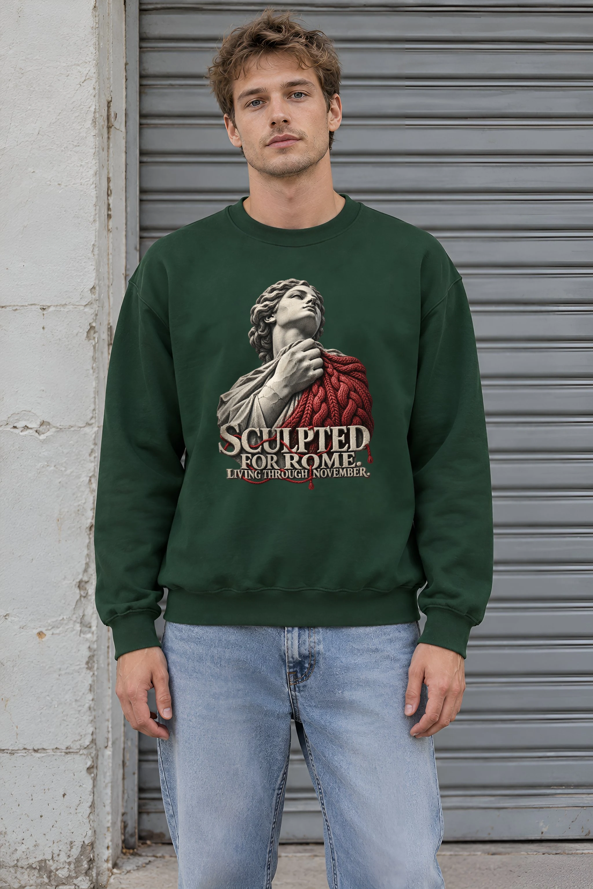 "Sculpted For Rome" Unisex Crewneck Sweatshirt