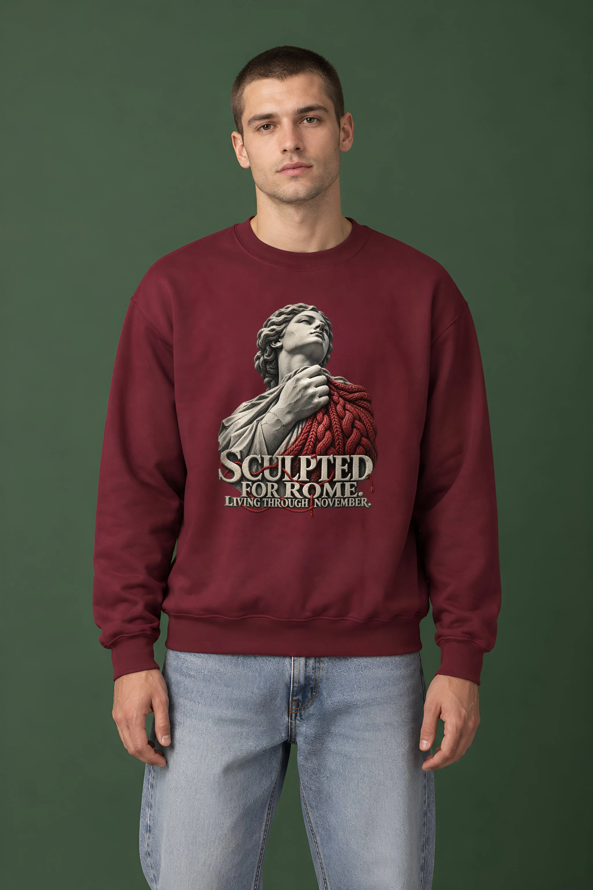"Sculpted For Rome" Unisex Crewneck Sweatshirt